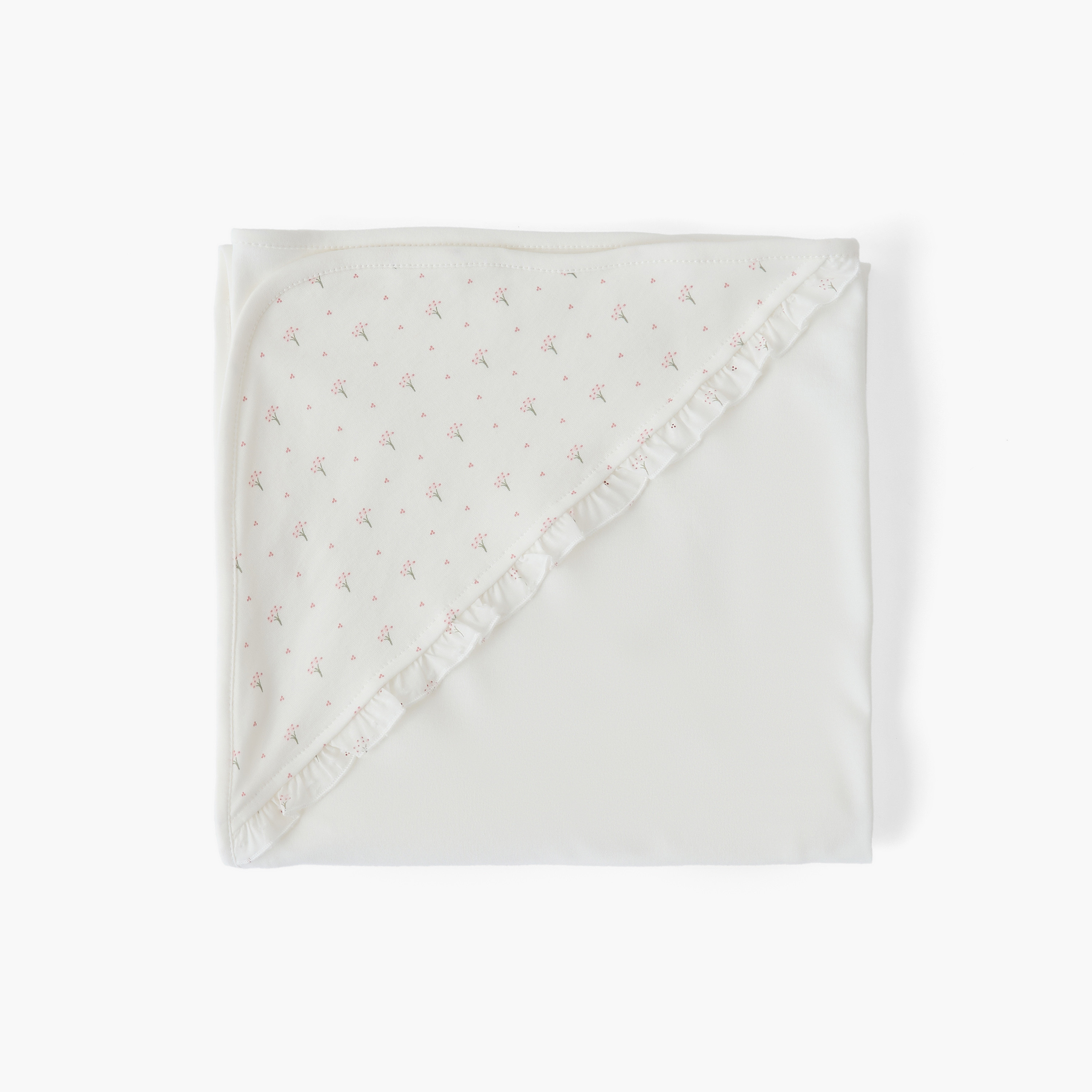 Giggles Receiving Blanket with Floral Print Hood-baby-nursery-blanketsandswaddles-receivingblankets-image-3
