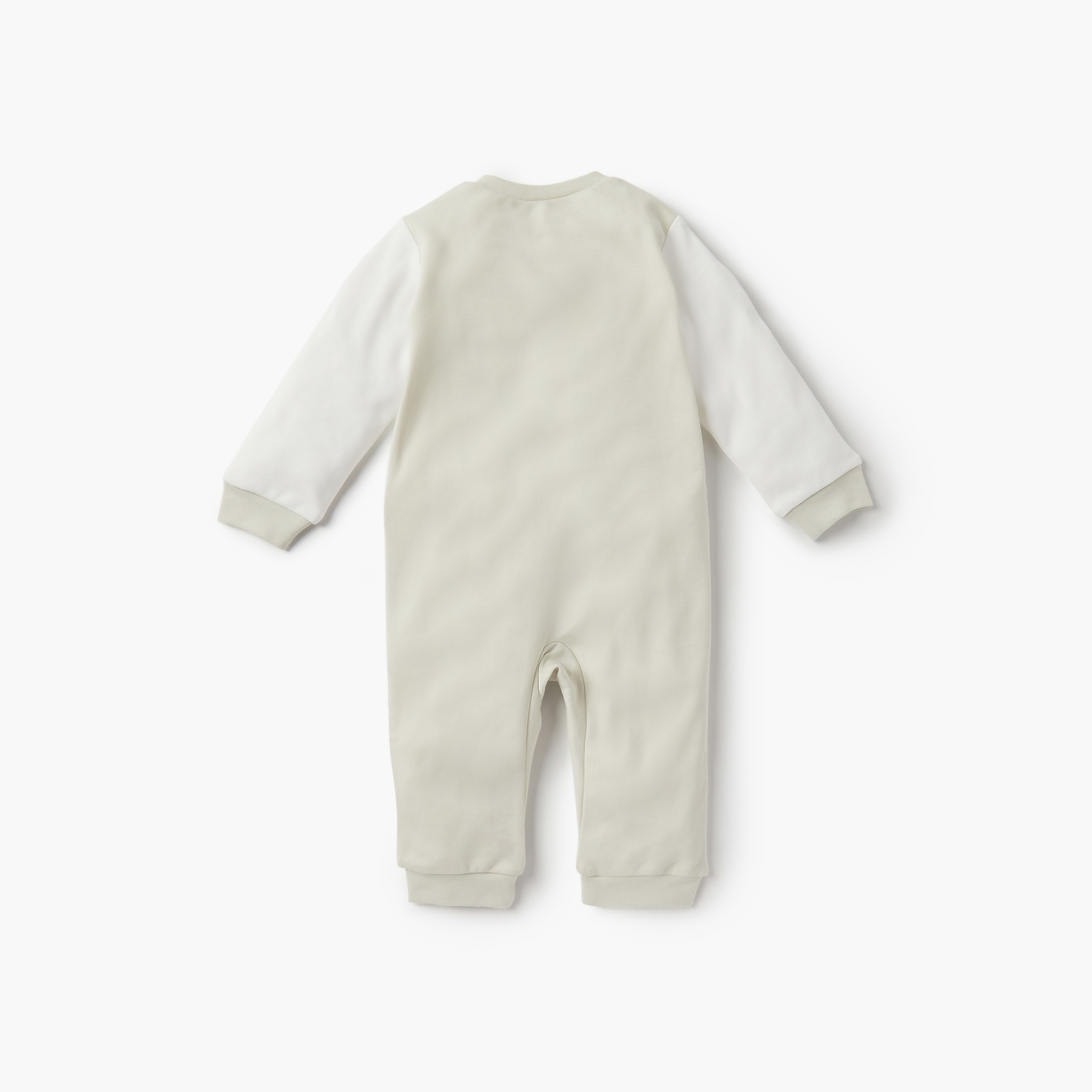 Giggles Colourblock Sleepsuit with Round Neck and Long Sleeves-baby-boys-clothing-nightwear-sleepsuits-image-2
