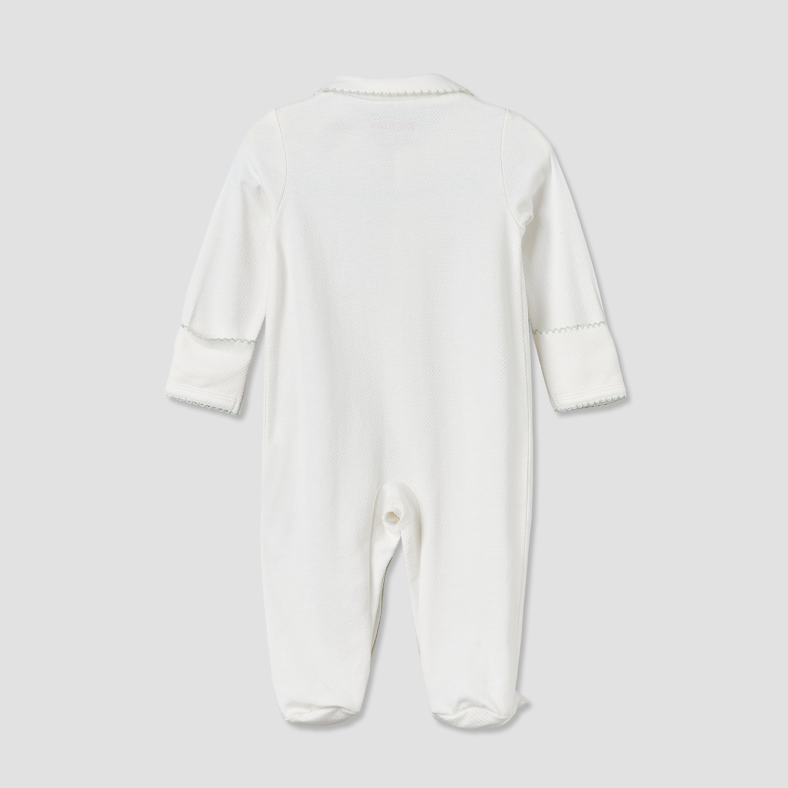 Giggles Cotton Collared Long Sleeves Sleepsuit with Textured Design-baby-girls-clothing-nightwear-sleepsuits-image-3