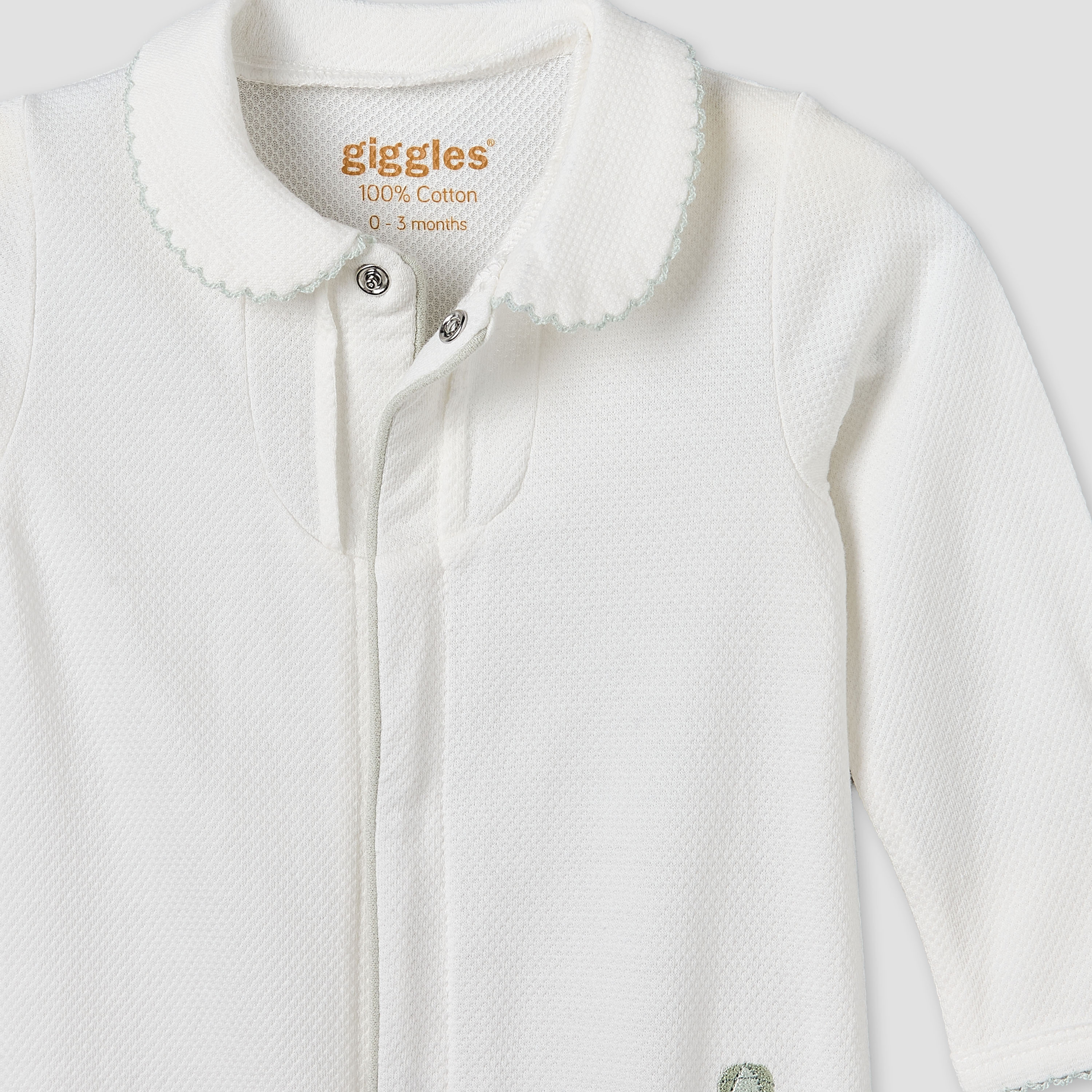Giggles Cotton Collared Long Sleeves Sleepsuit with Textured Design-baby-girls-clothing-nightwear-sleepsuits-image-4