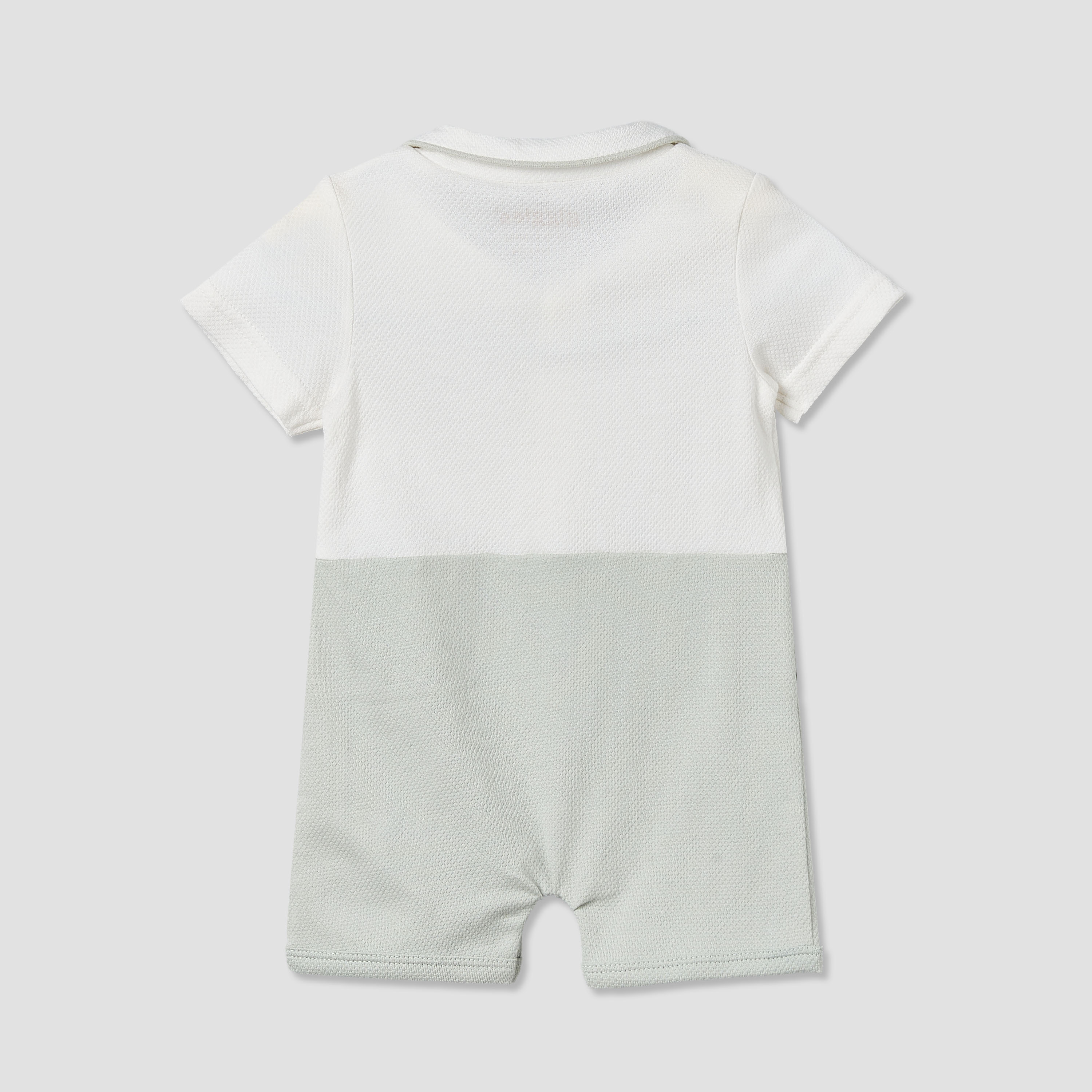 Giggles Collared Short Sleeve Romper with Snap Button Closure-baby-boys-clothing-rompers-image-3