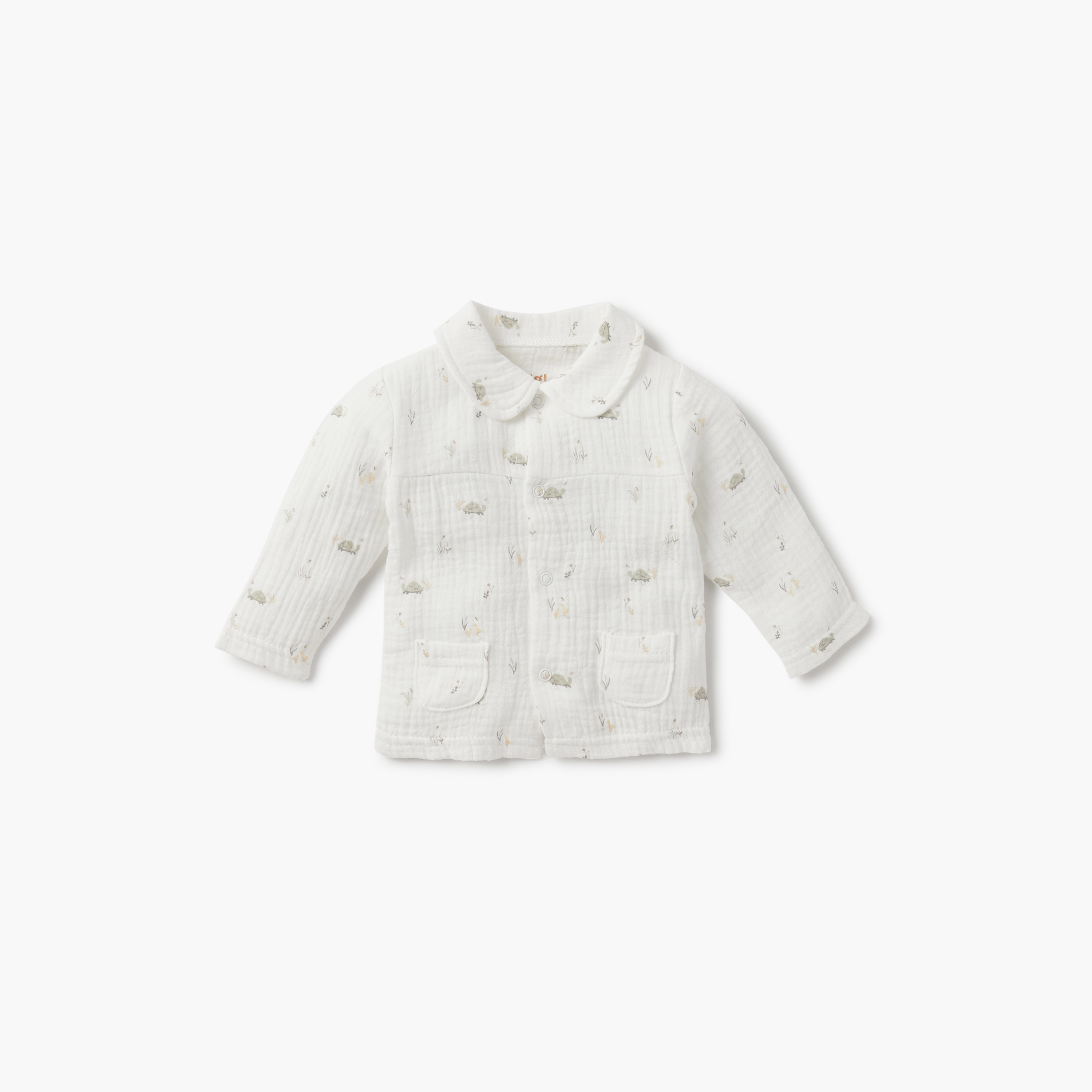 طقم بنطلون بيجاما وقميص بطبعات سلحفاة من جيجلز-baby-boys-clothing-nightwear-pyjamasets-image-2