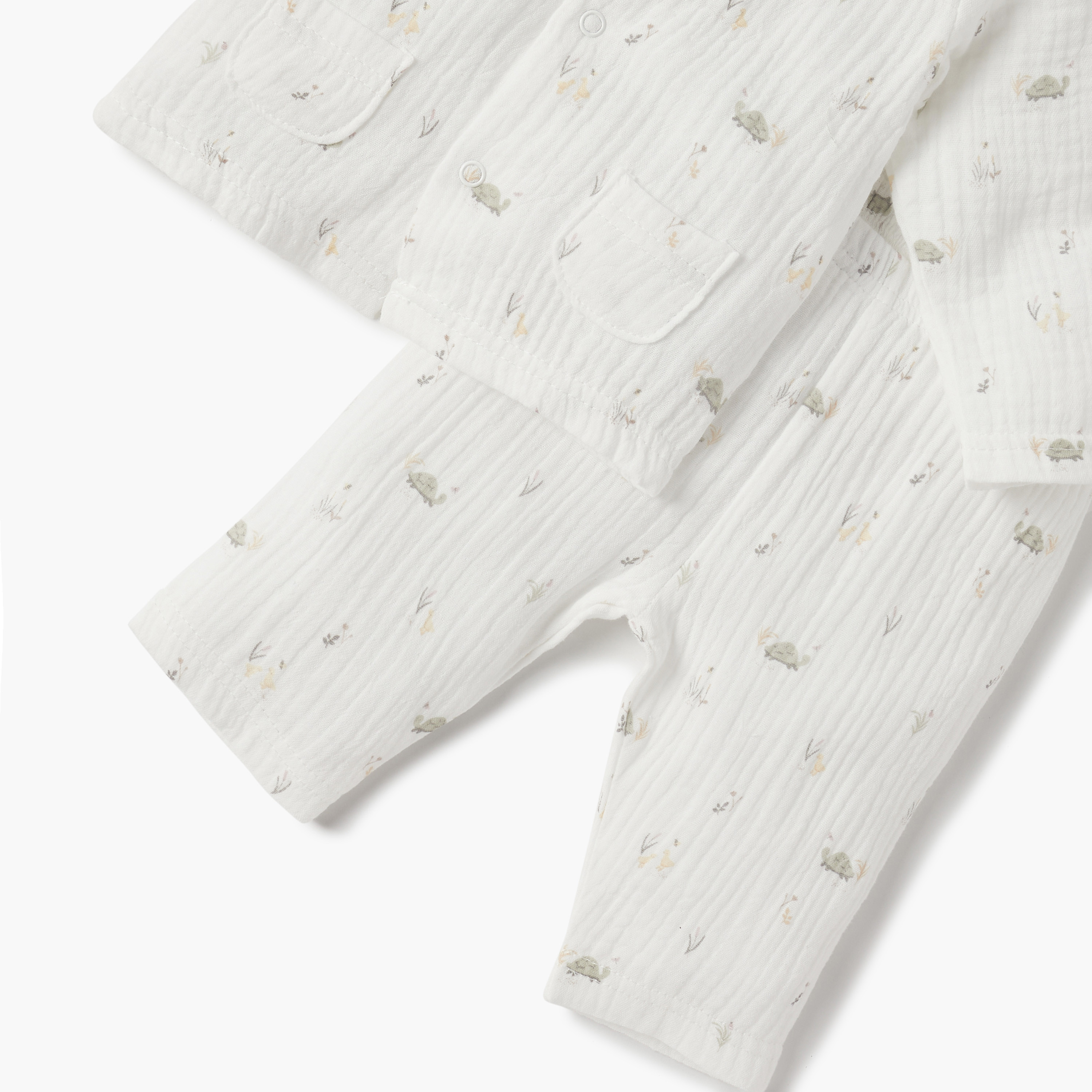 طقم بنطلون بيجاما وقميص بطبعات سلحفاة من جيجلز-baby-boys-clothing-nightwear-pyjamasets-image-4