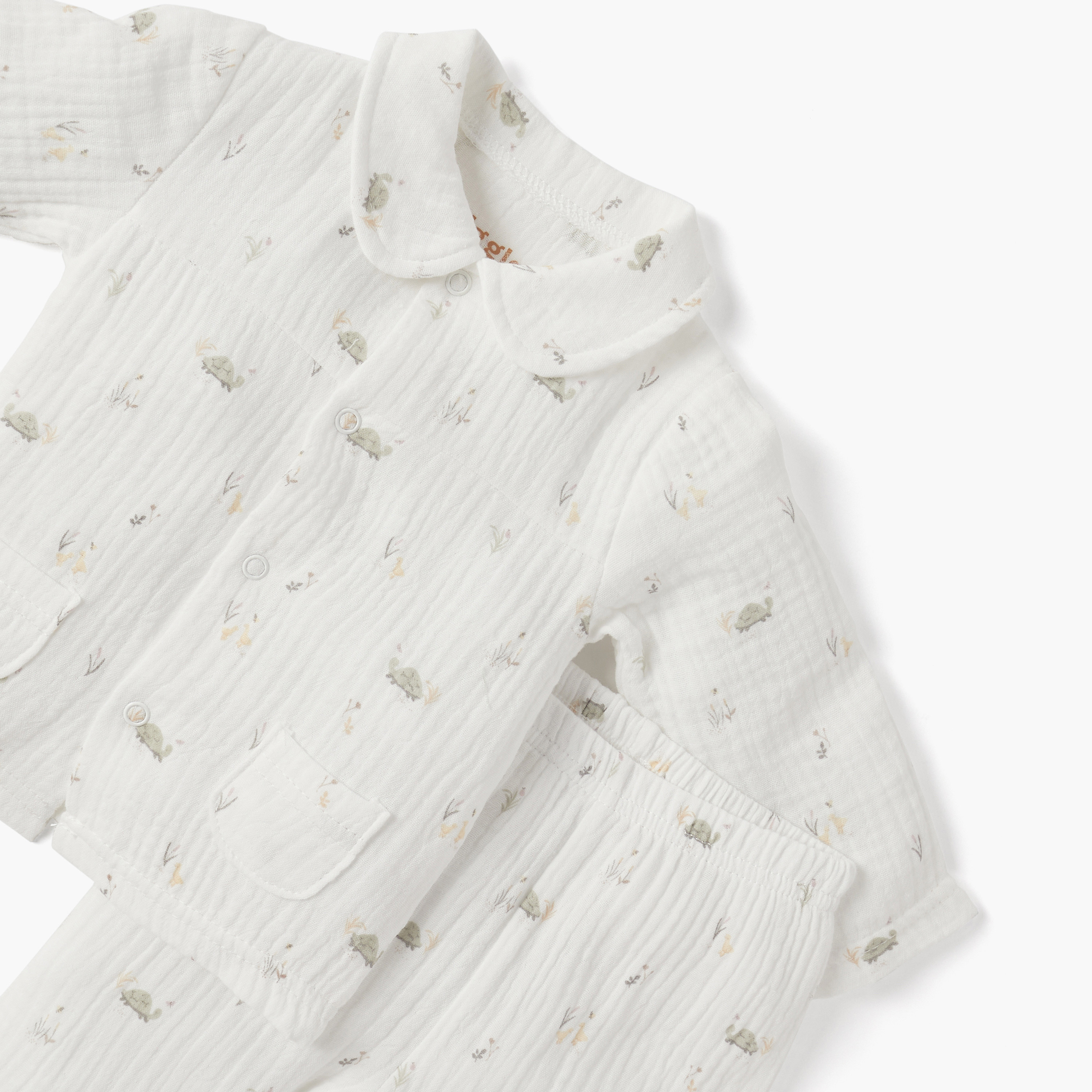 طقم بنطلون بيجاما وقميص بطبعات سلحفاة من جيجلز-baby-boys-clothing-nightwear-pyjamasets-image-5