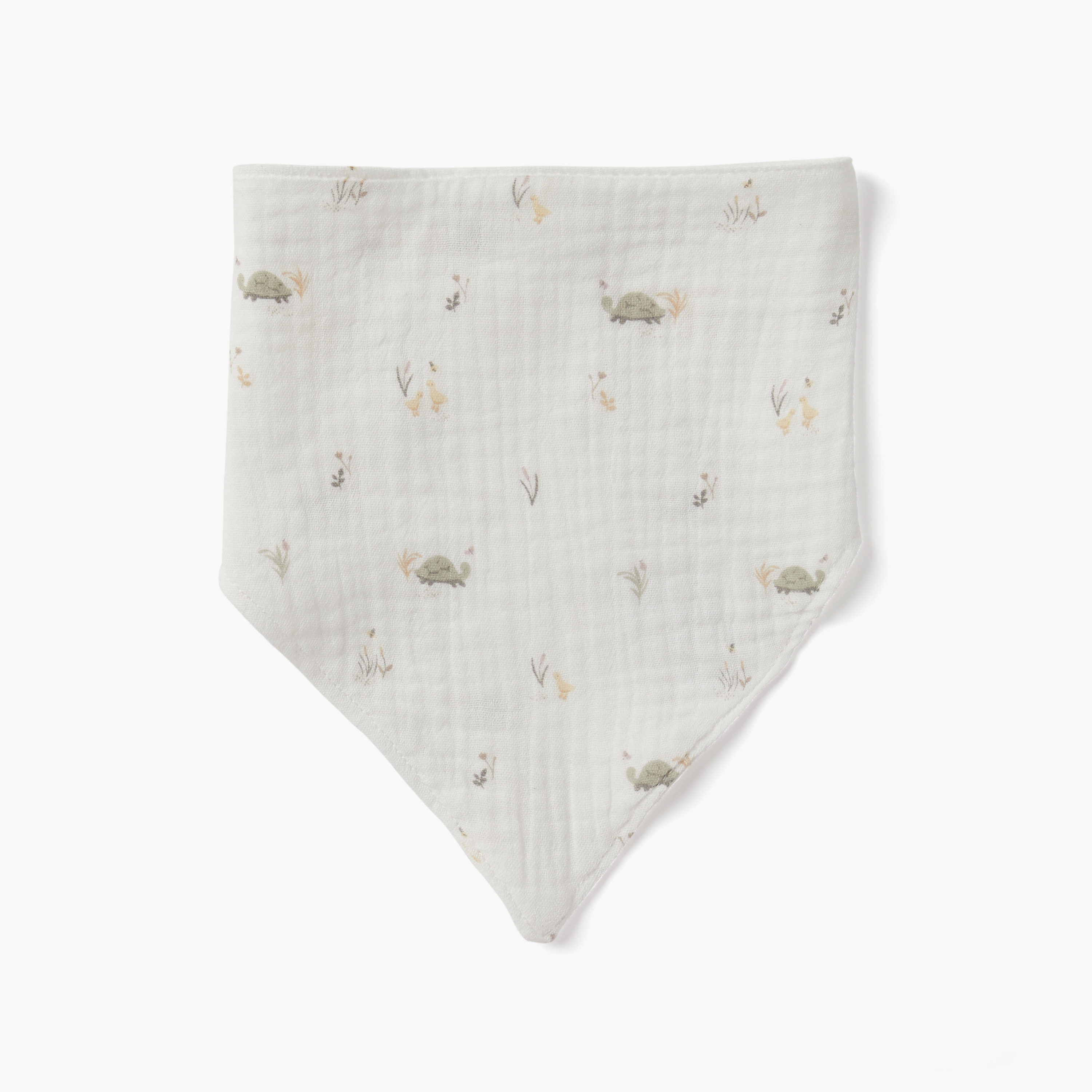 Giggles Tortoise Print Bib with Snap Button Closure-promo_babyshop_Buy3for10_UAE230426-image-1