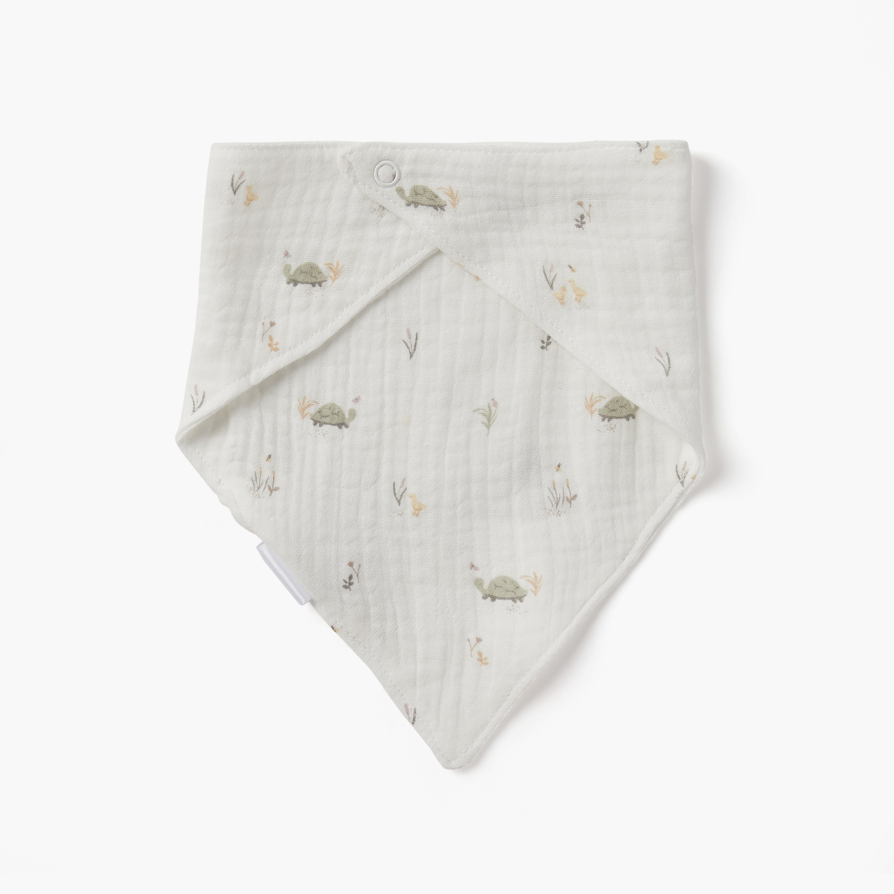 Giggles Tortoise Print Bib with Snap Button Closure-promo_babyshop_Buy3for10_UAE230426-image-2