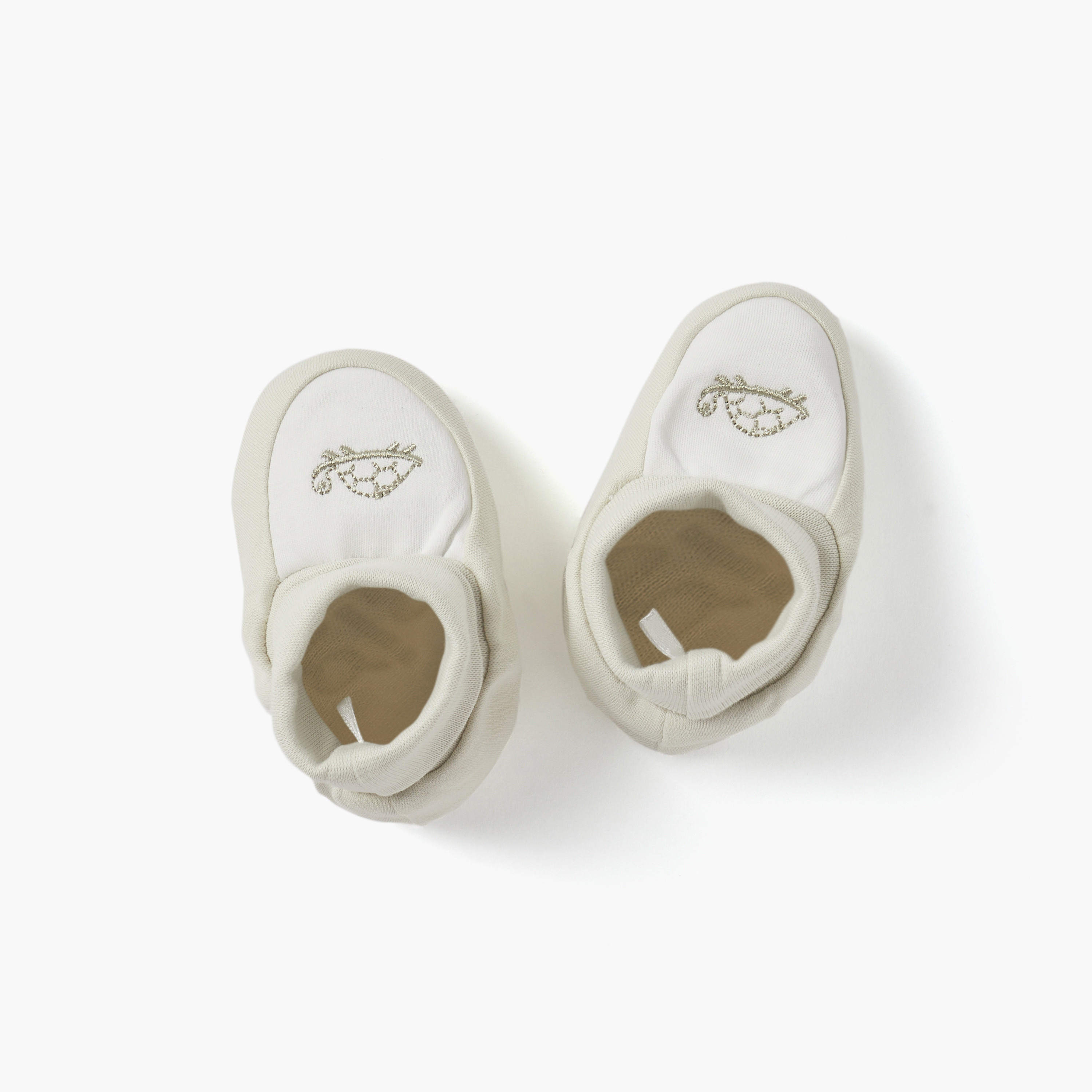 Giggles Tortoise Embroidered Booties-baby-boys-shoes-booties-image-1