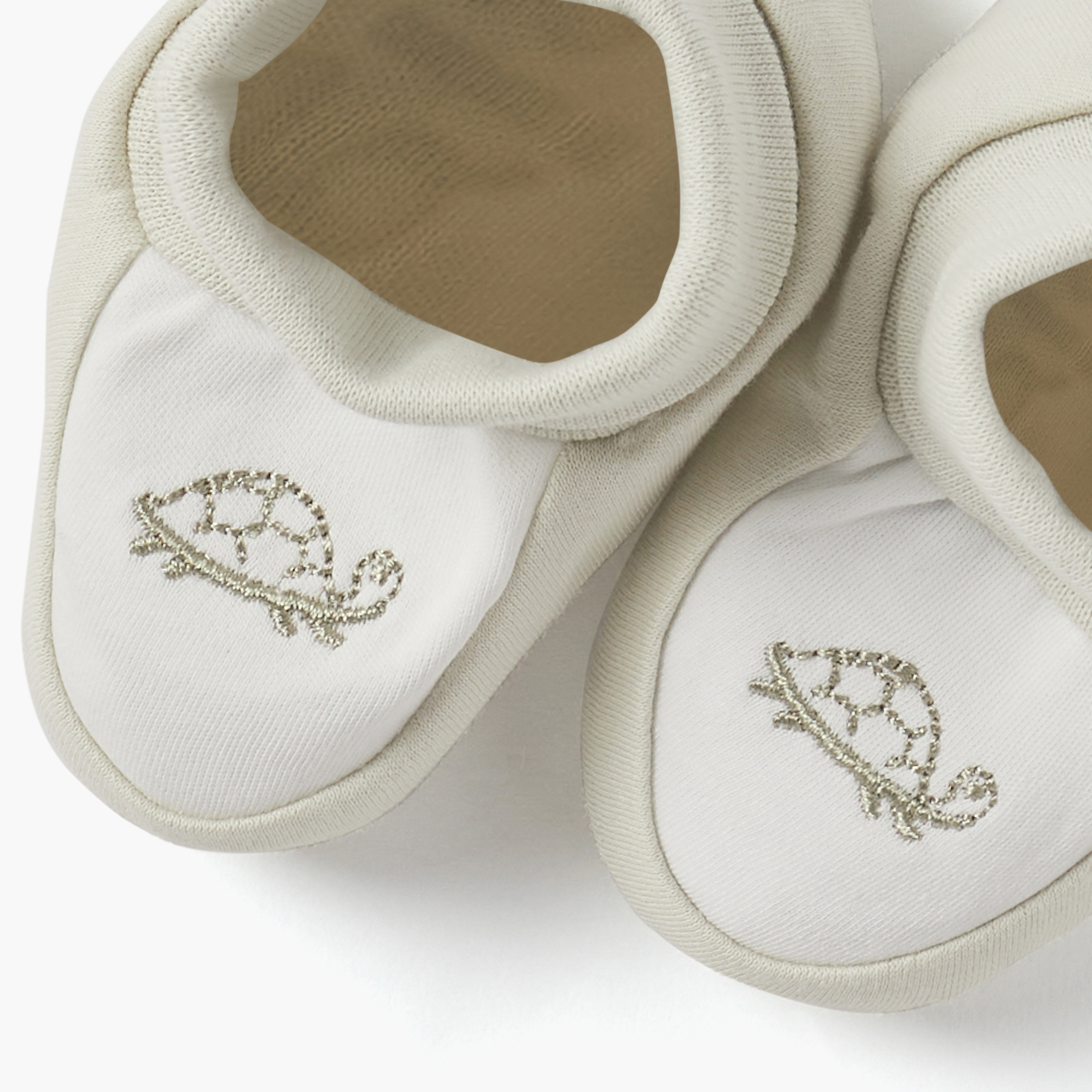 Giggles Tortoise Embroidered Booties-baby-boys-shoes-booties-image-3