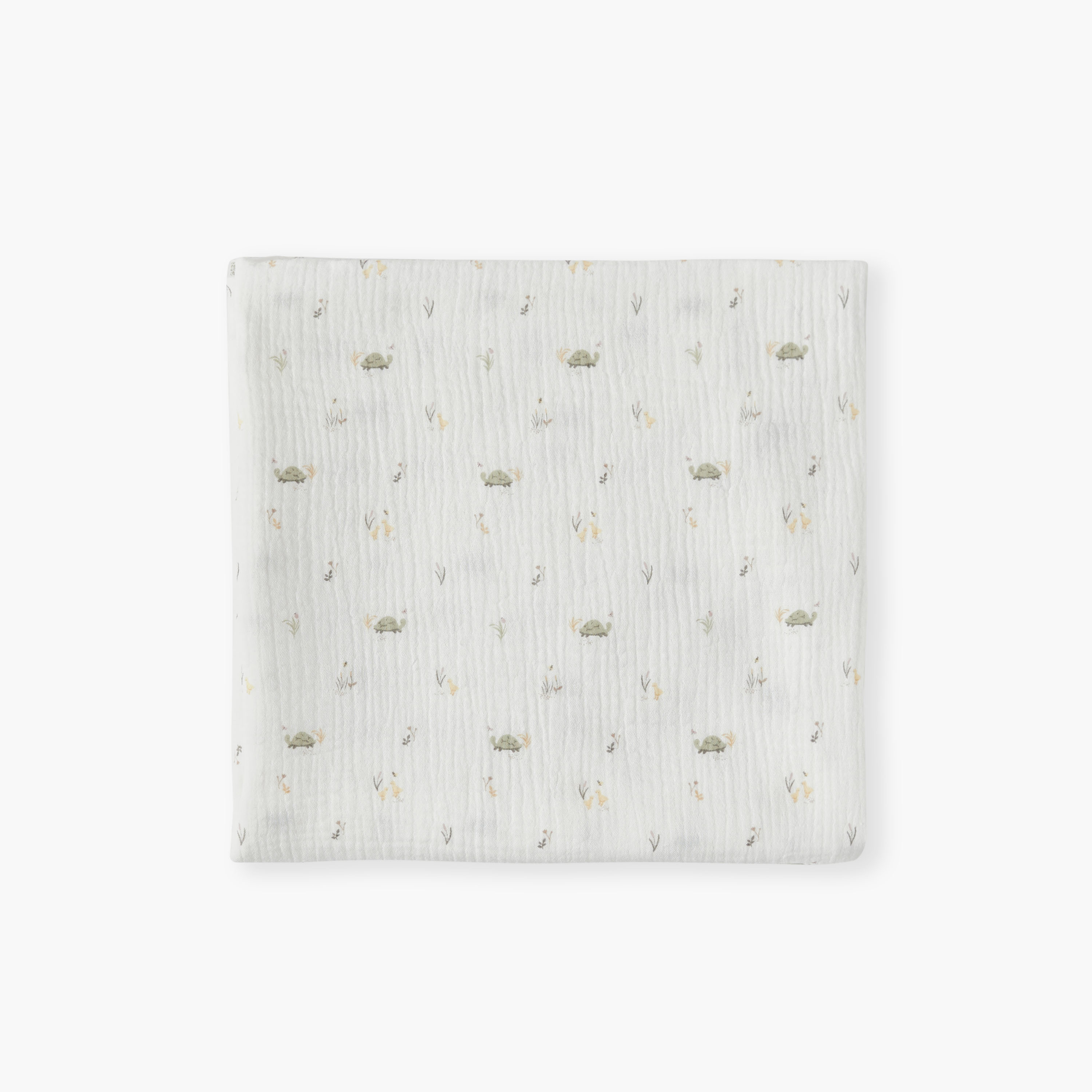 Giggles Tortoise Print Receiving Blanket - 70x70 cm-baby-nursery-blanketsandswaddles-receivingblankets-image-3
