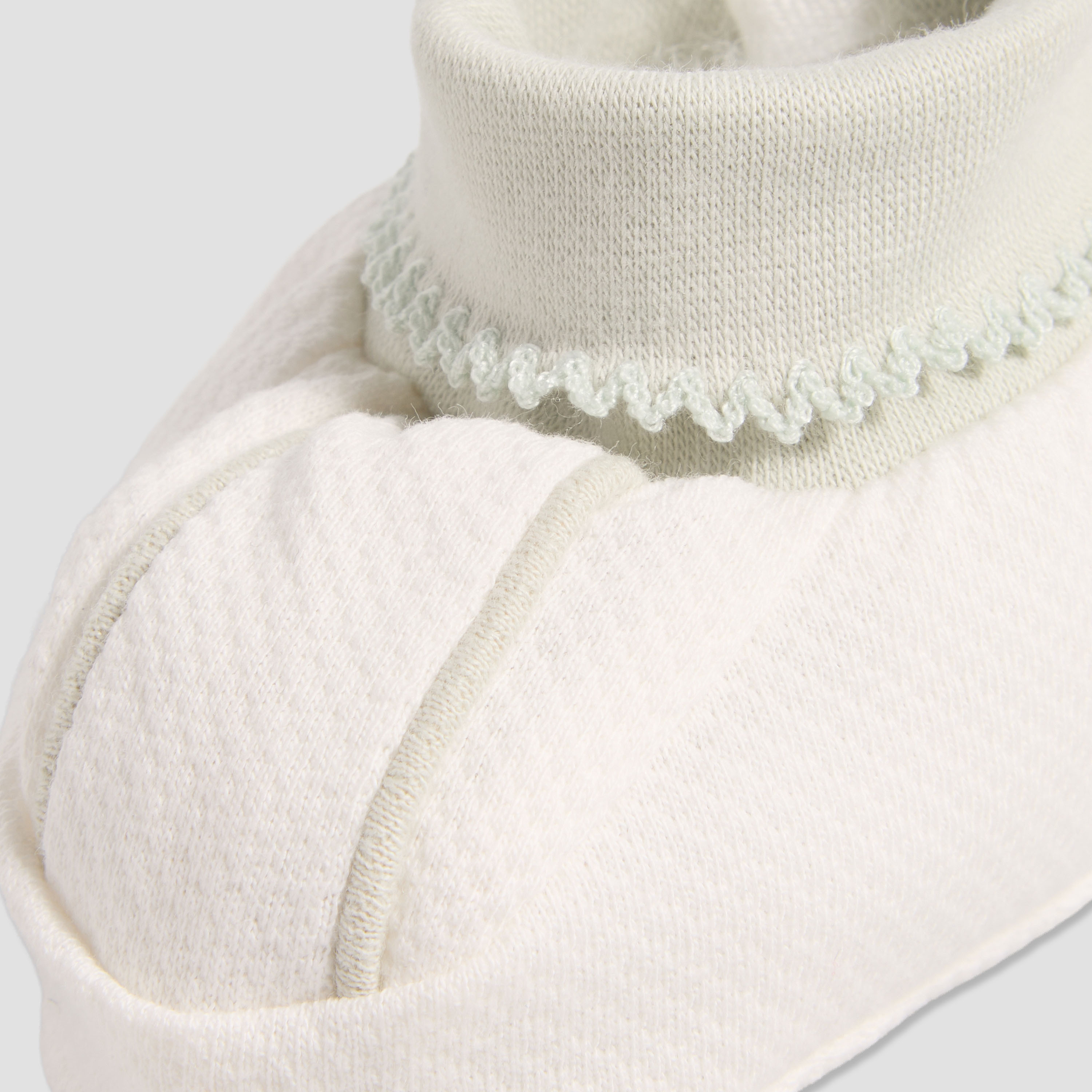 Giggles Booties with Cuff, Textured Pattern-baby-boys-shoes-booties-image-4