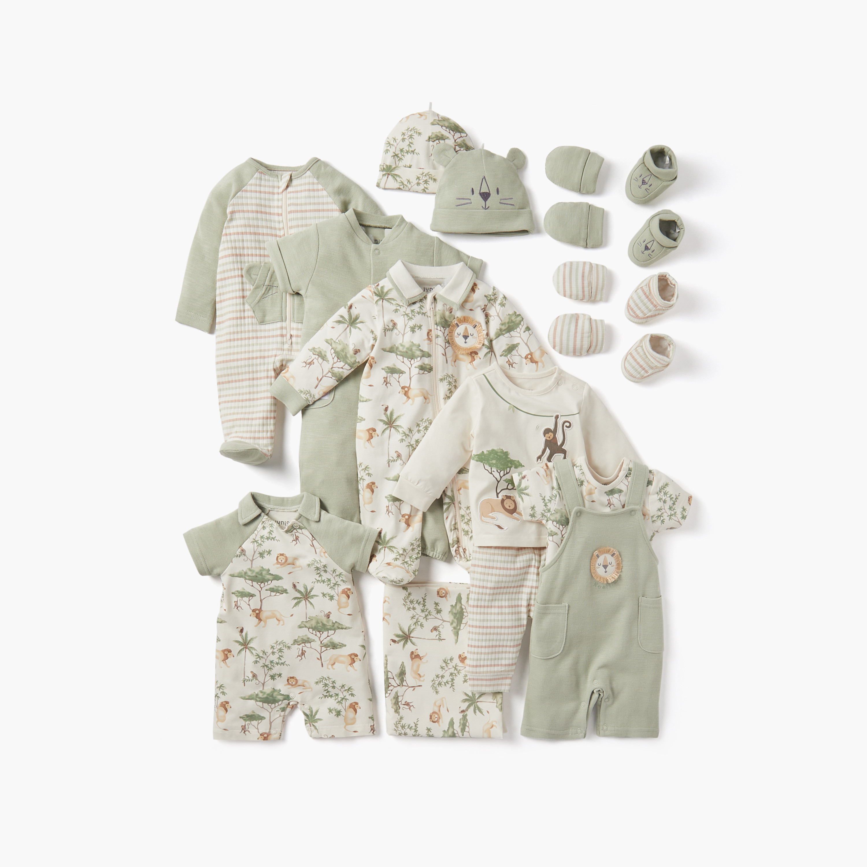 Juniors All-Over Animal Print Romper with Collar and Short Sleeves-baby-boys-clothing-rompers-image-5