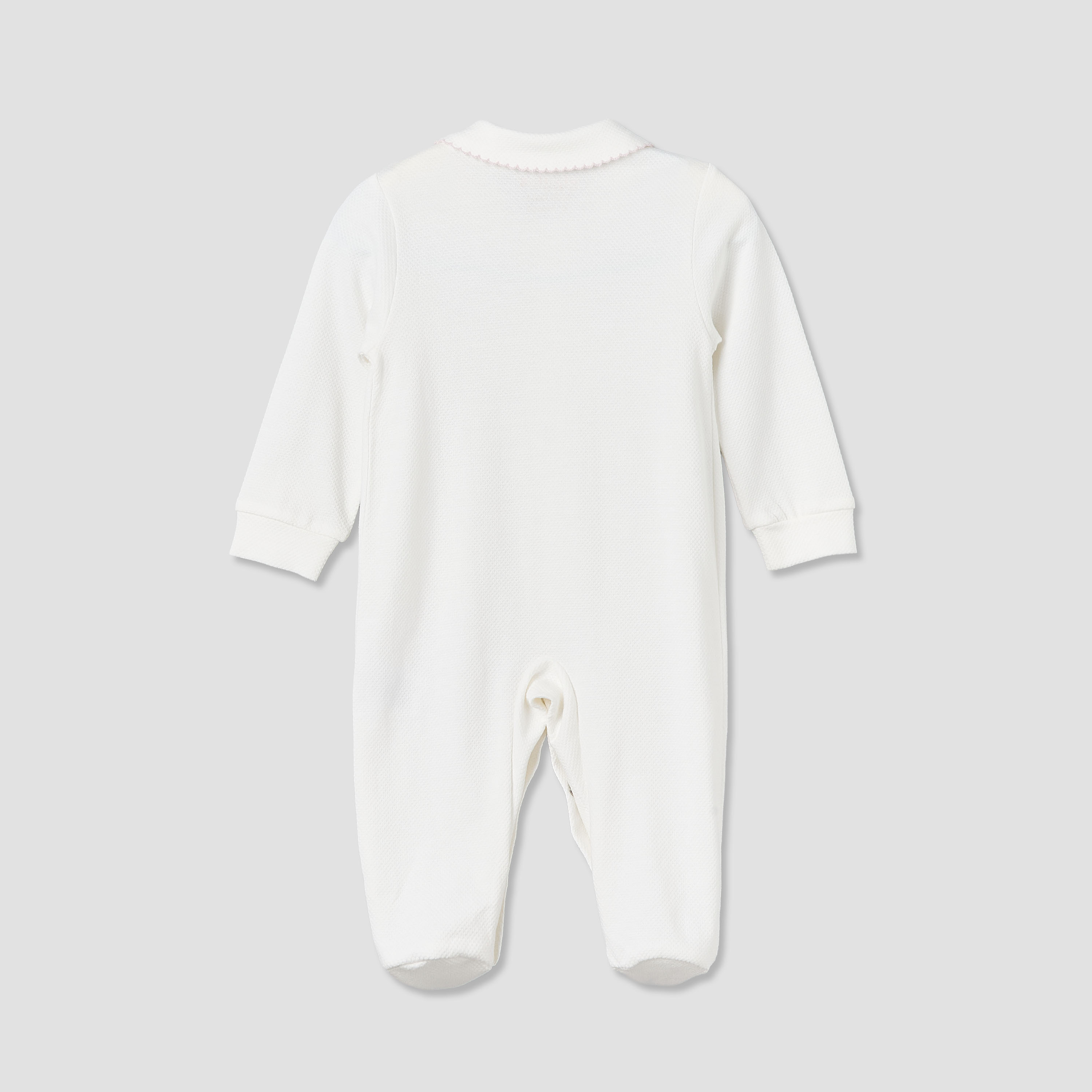Giggles Cotton Collared Long Sleeves Sleepsuit with Snap Button Closure-baby-girls-clothing-nightwear-sleepsuits-image-3