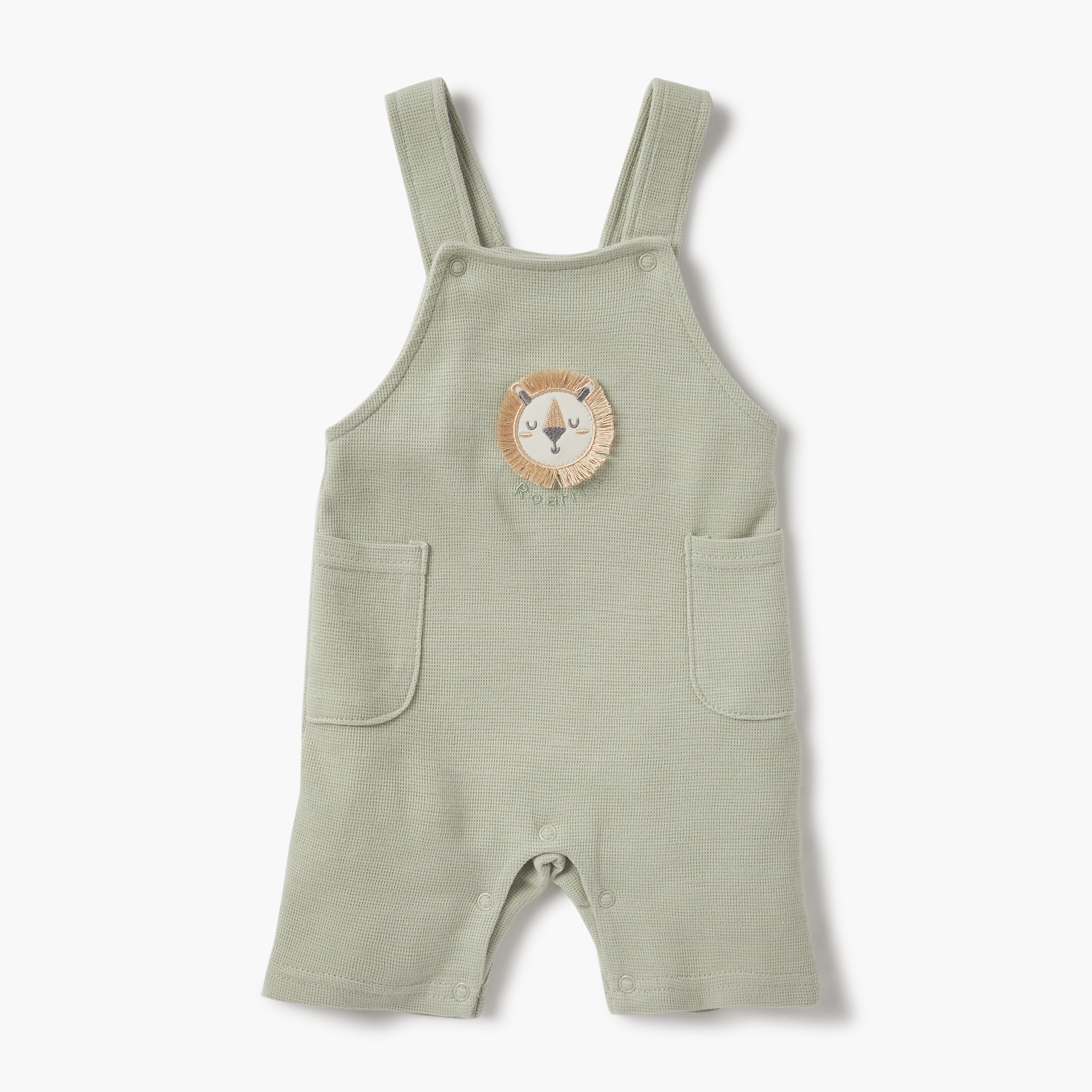 Juniors Animal Print T-shirt and Dungaree Set-baby-boys-clothing-rompers-image-3