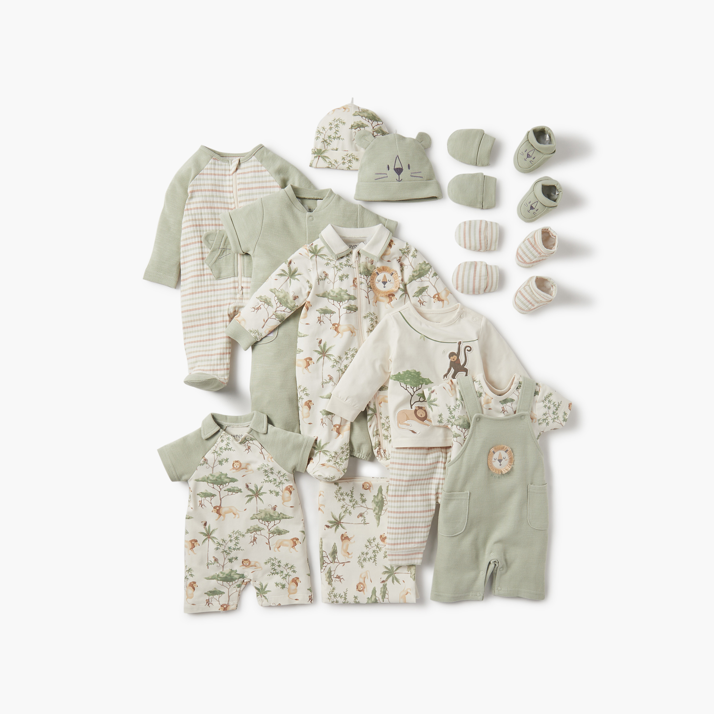 Juniors Animal Print T-shirt and Dungaree Set-baby-boys-clothing-rompers-image-6