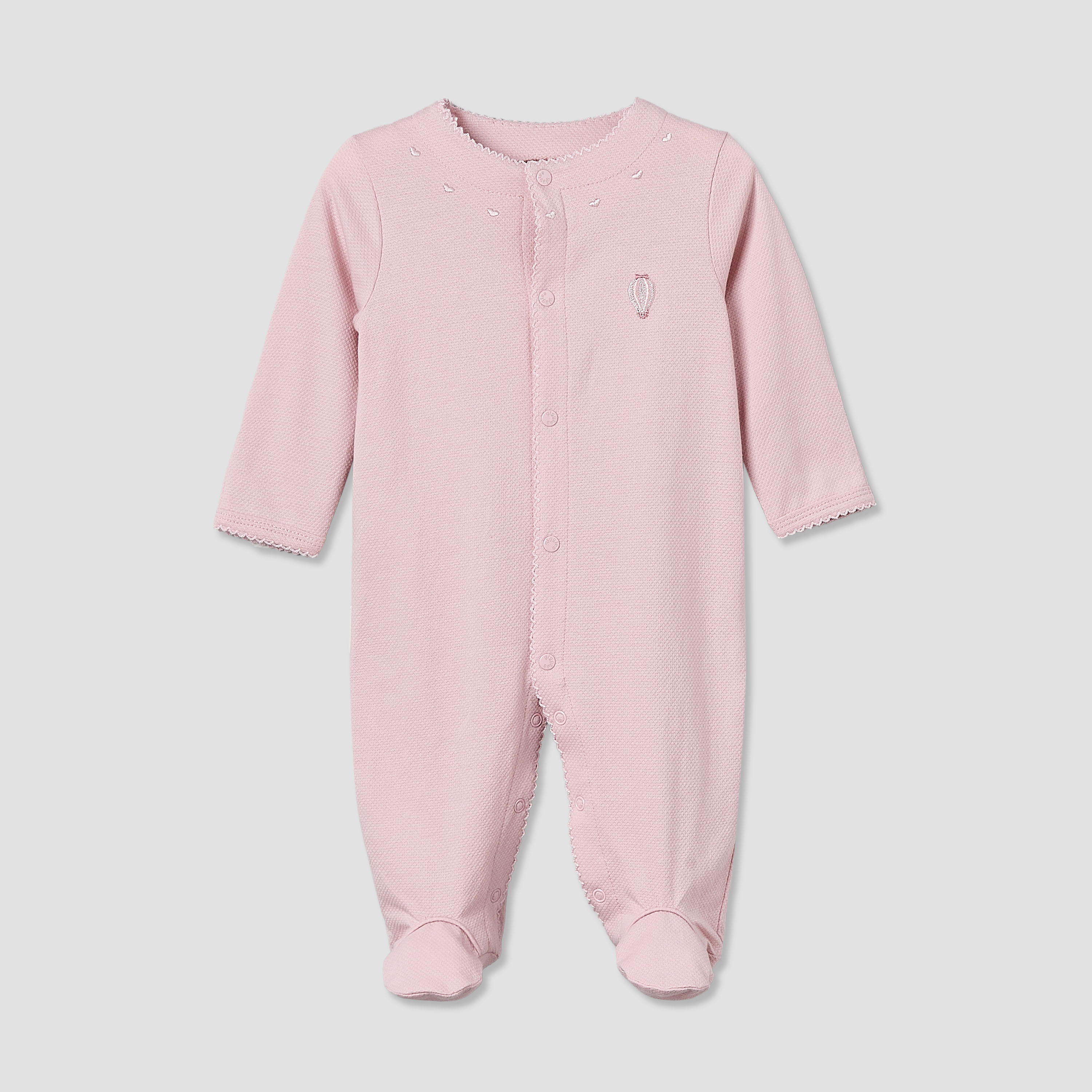 Giggles Cotton Round Neck Long Sleeves Sleepsuit with Snap Button Closure-baby-girls-clothing-nightwear-sleepsuits-image-2