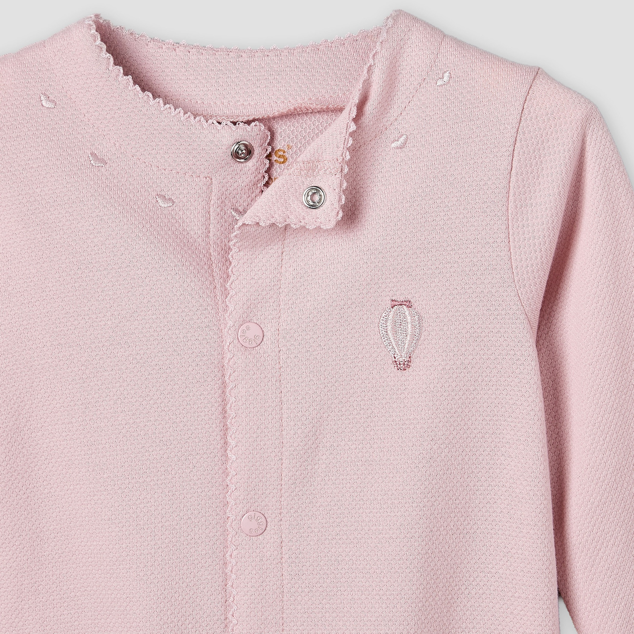 Giggles Cotton Round Neck Long Sleeves Sleepsuit with Snap Button Closure-baby-girls-clothing-nightwear-sleepsuits-image-4