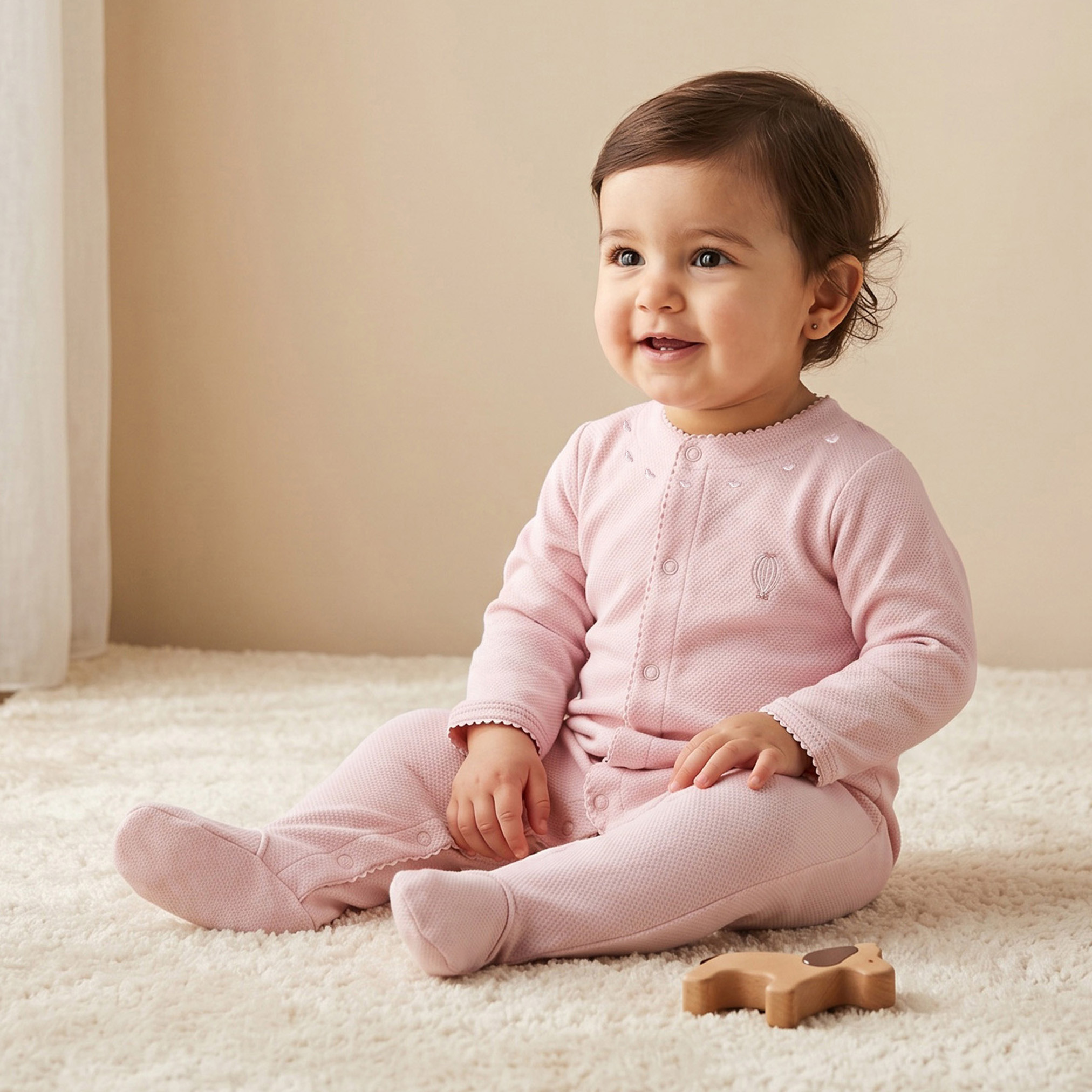 Giggles Cotton Round Neck Long Sleeves Sleepsuit with Snap Button Closure-baby-girls-clothing-nightwear-sleepsuits-image-1