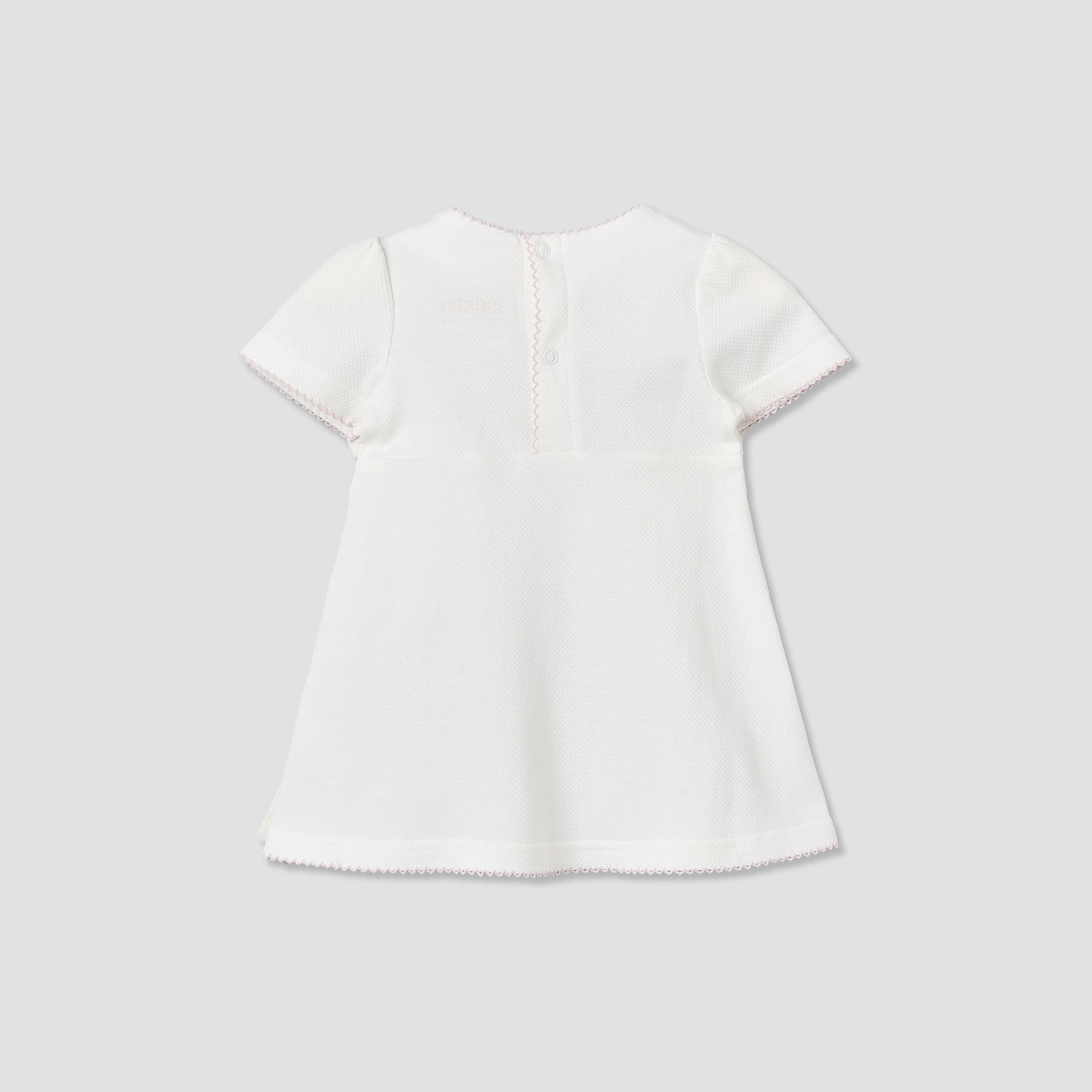 Giggles Round Neck Short Sleeves Knee-Length Dress with Hot Air Balloon Embroidery-baby-girls-clothing-dressesandjumpsuits-image-2