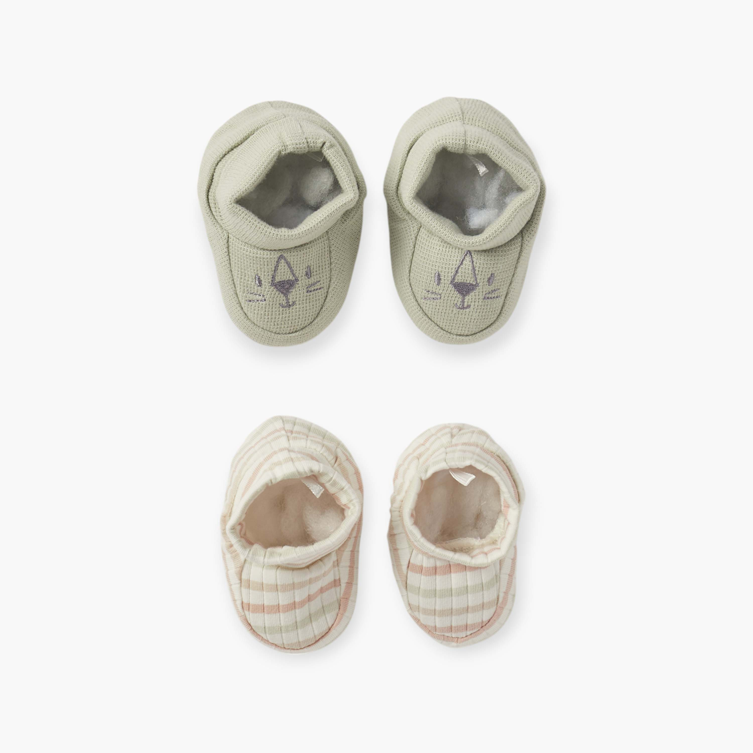 Juniors Textured Booties - Set of 2-baby-boys-shoes-booties-image-2