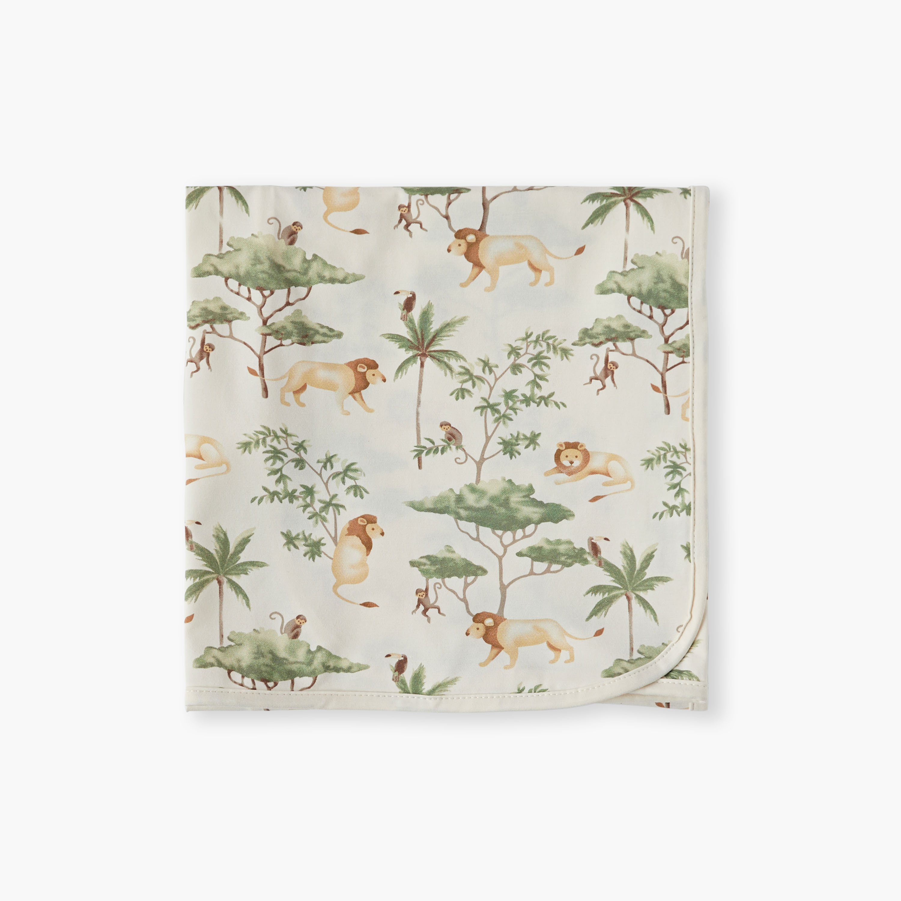 Juniors Animal Print Receiving Blanket - 80x80 cm-baby-nursery-blanketsandswaddles-receivingblankets-image-3