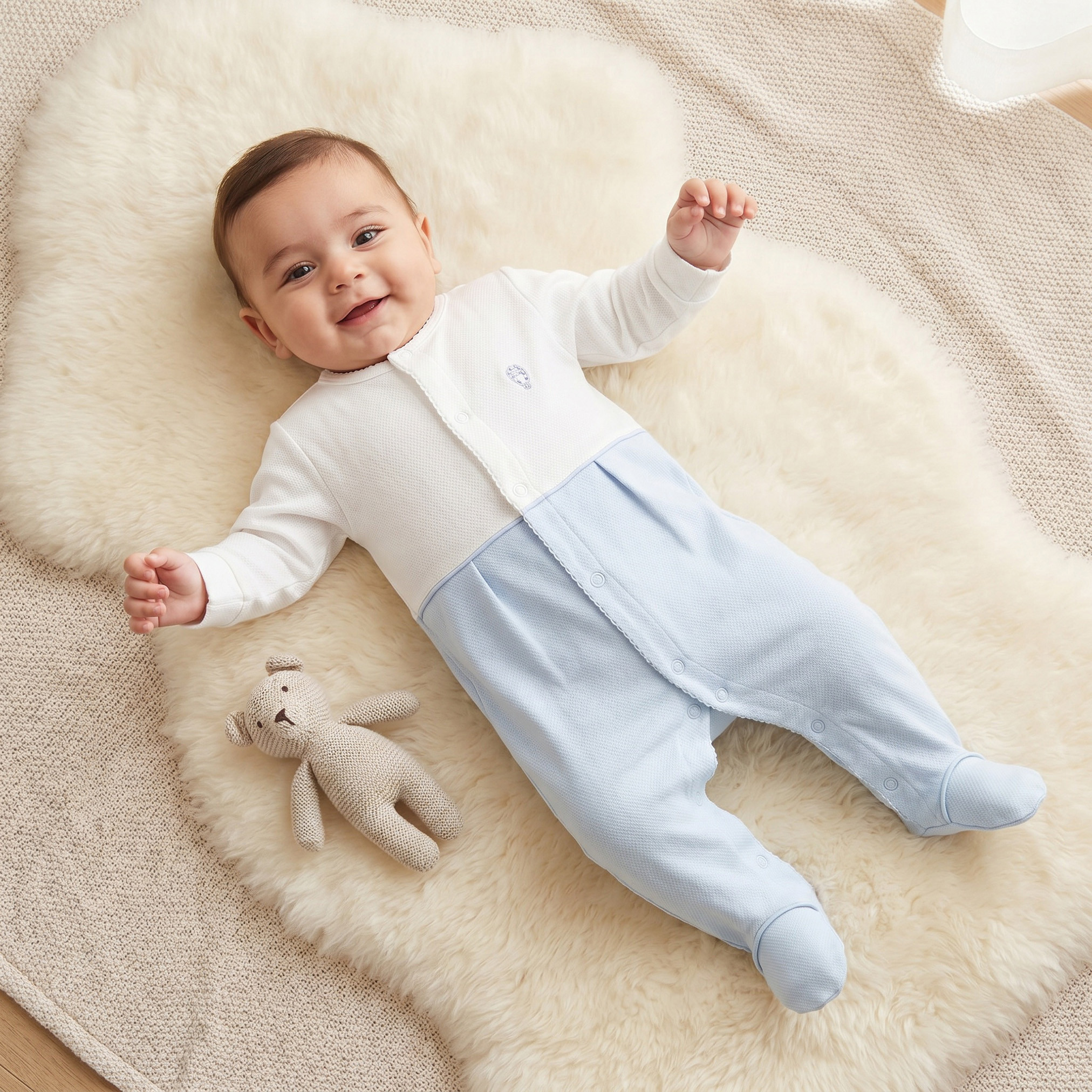 Giggles Cotton Round Neck Long Sleeves Sleepsuit with Hot Air Balloon Embroidery-baby-boys-clothing-nightwear-sleepsuits-image-1