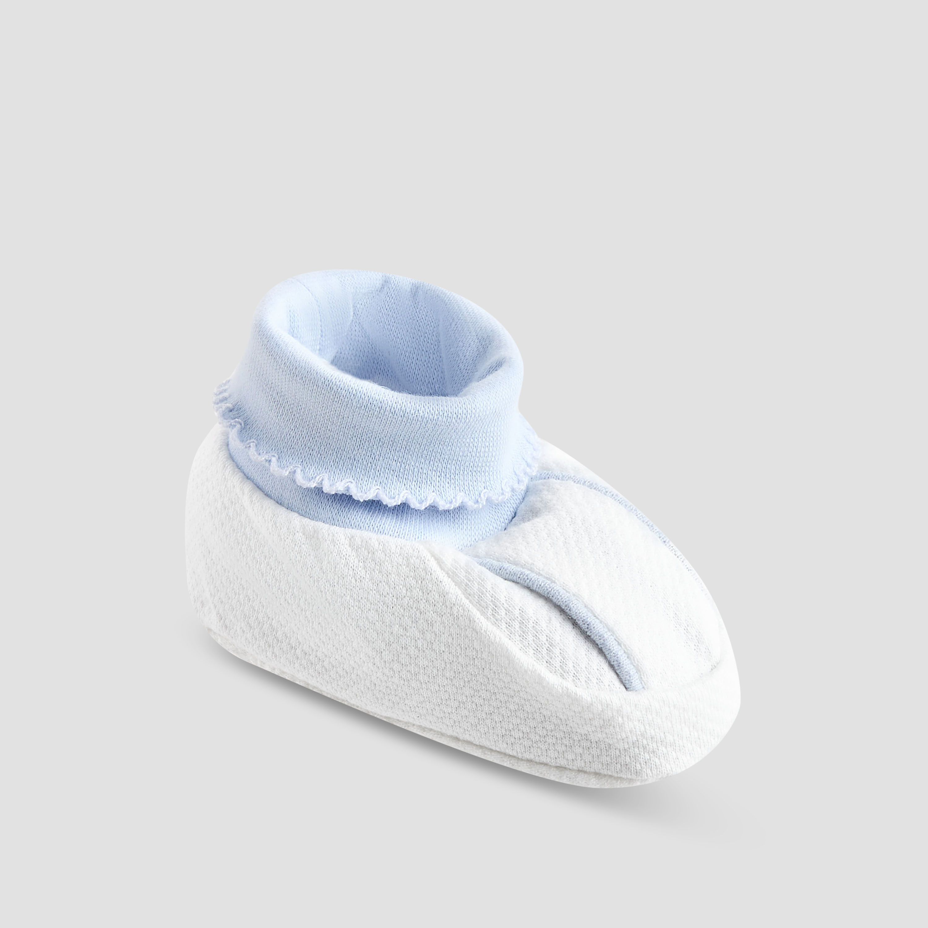 Giggles Booties with Textured Cuff, Slip-On-baby-boys-shoes-booties-image-2