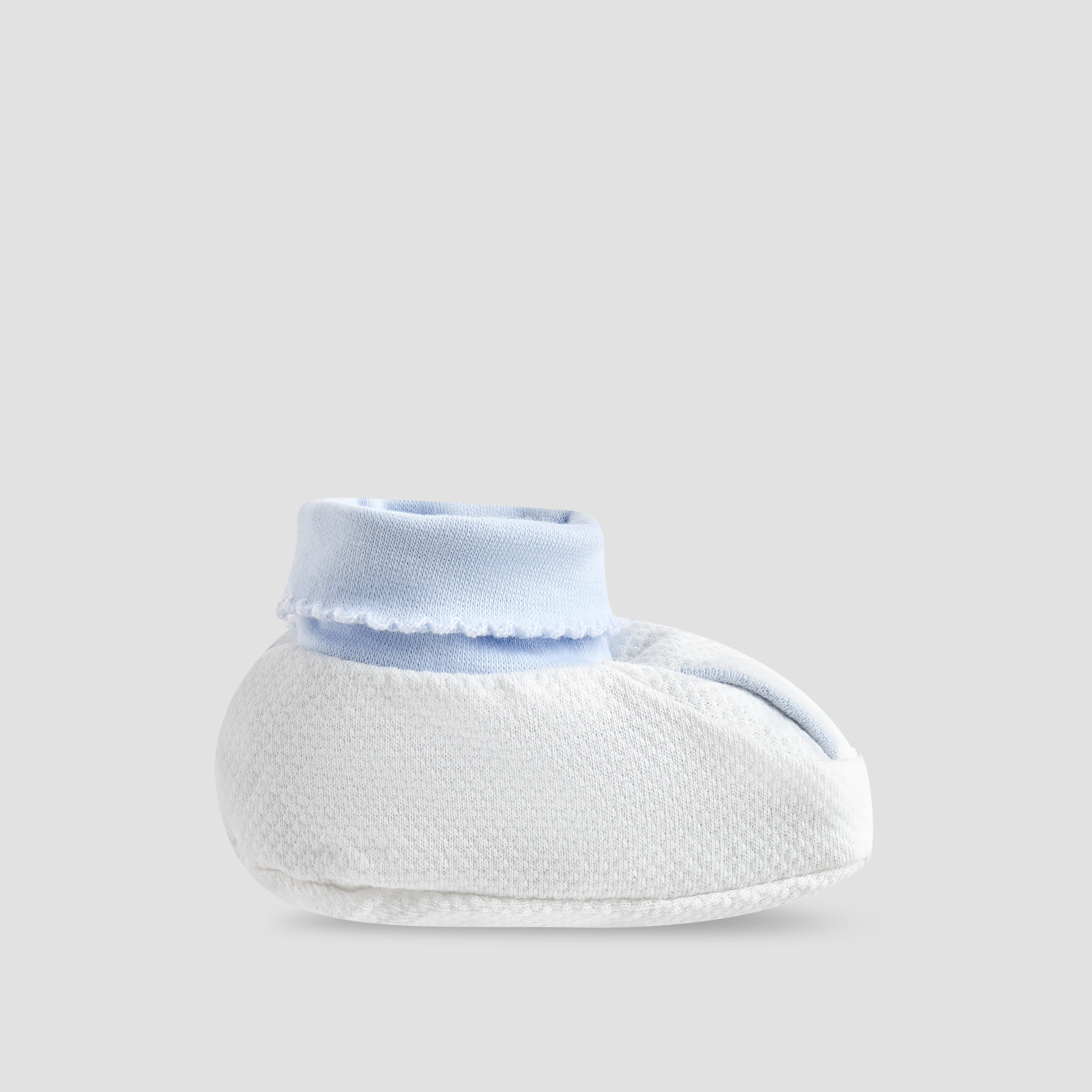 Giggles Booties with Textured Cuff, Slip-On-baby-boys-shoes-booties-image-3
