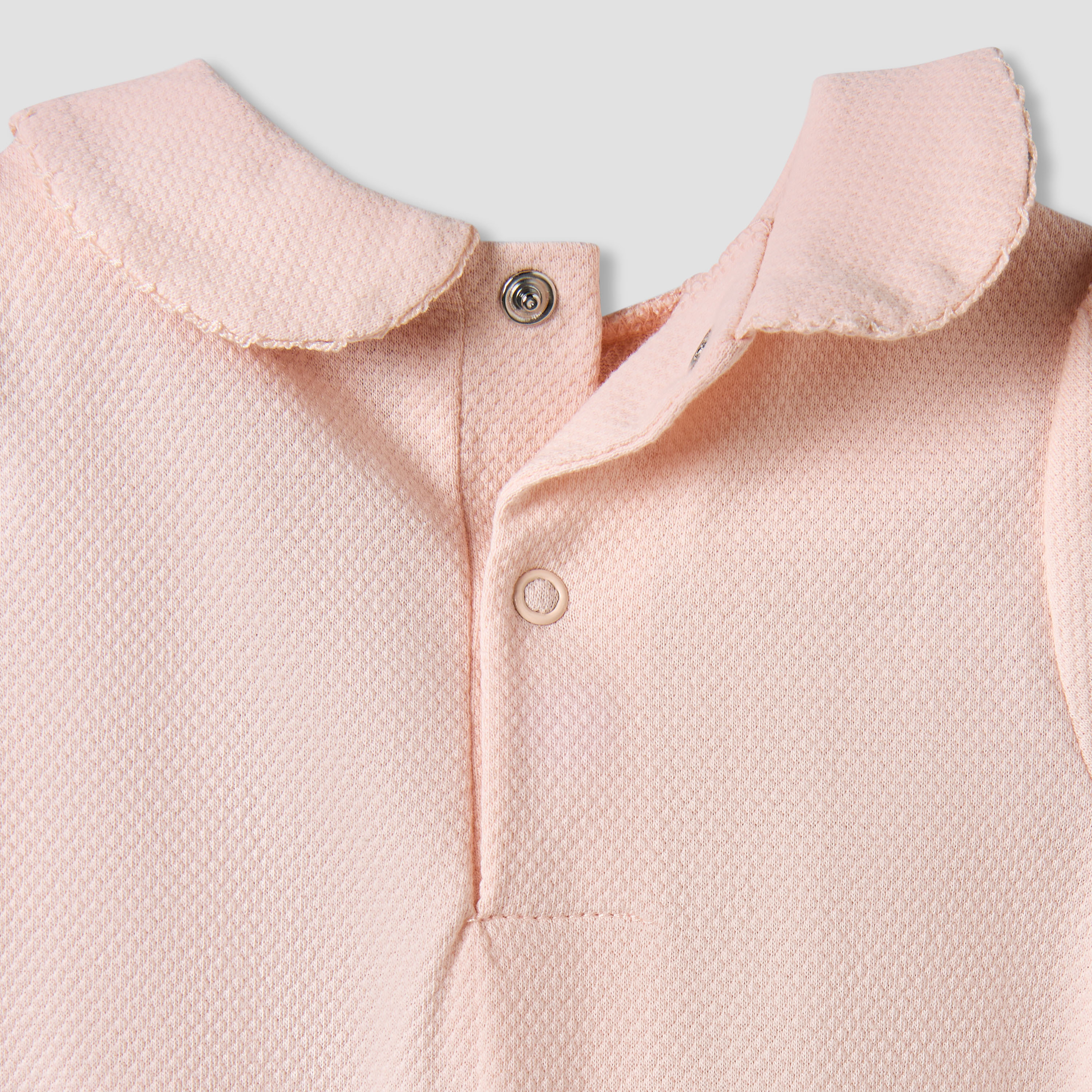 Giggles Collared Short Sleeves Romper with Embroidery-baby-girls-clothing-rompers-image-5
