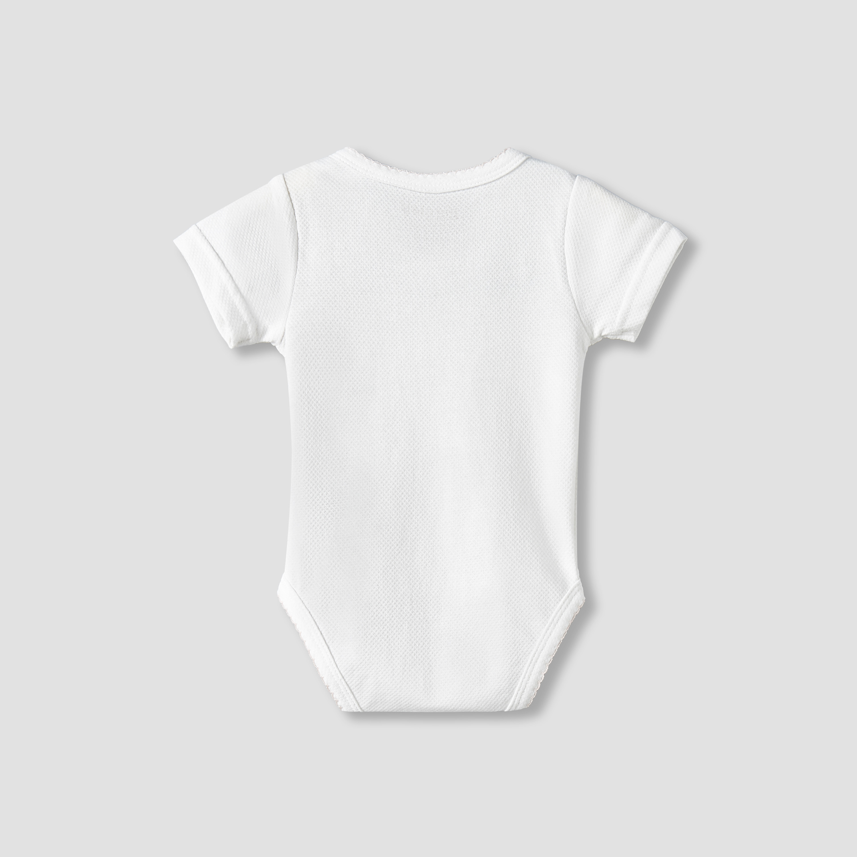 Giggles Cotton V-neck Short Sleeve Bodysuit with Snap Button Closure-baby-girls-clothing-bodysuits-image-3