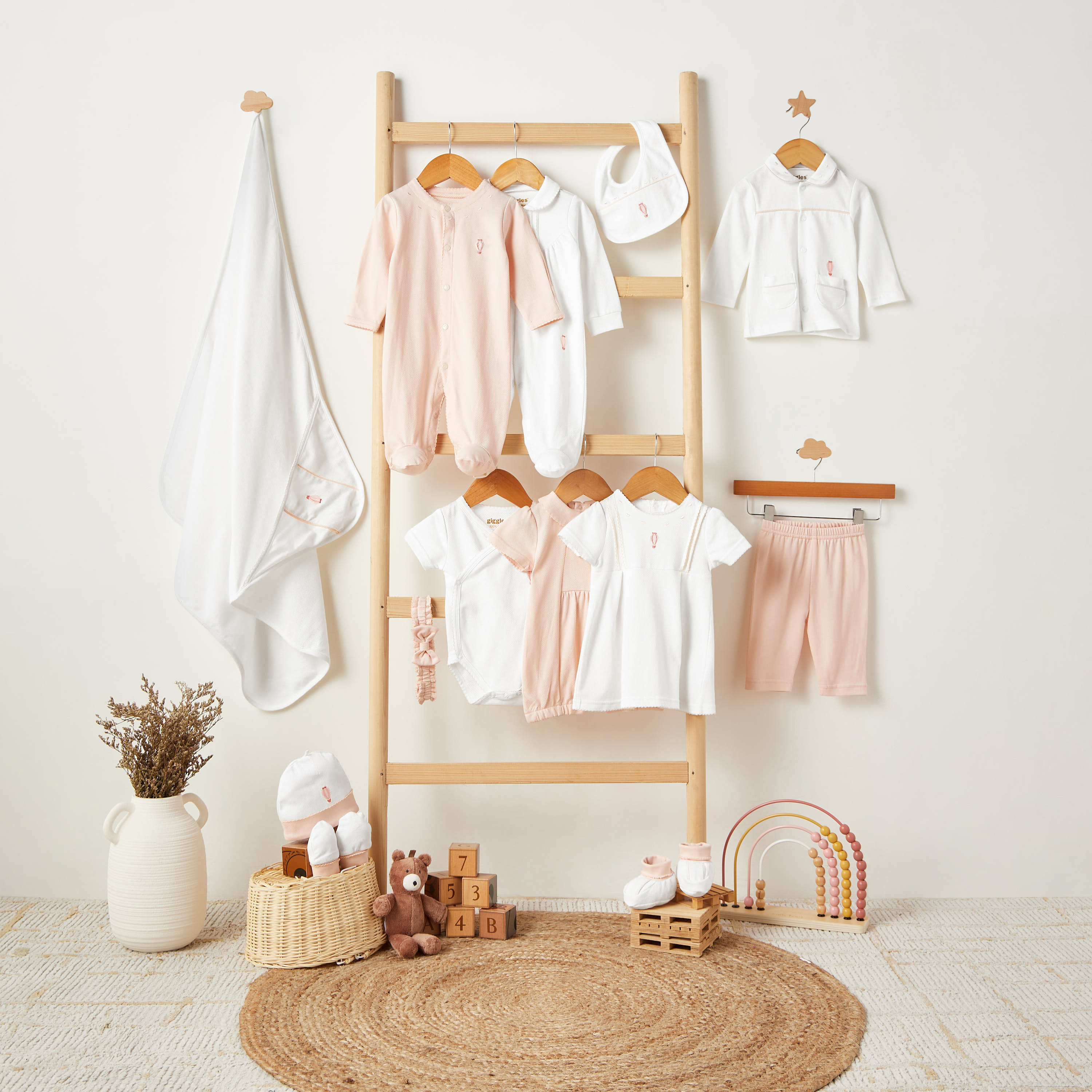 Giggles Cotton V-neck Short Sleeve Bodysuit with Snap Button Closure-baby-girls-clothing-bodysuits-image-6