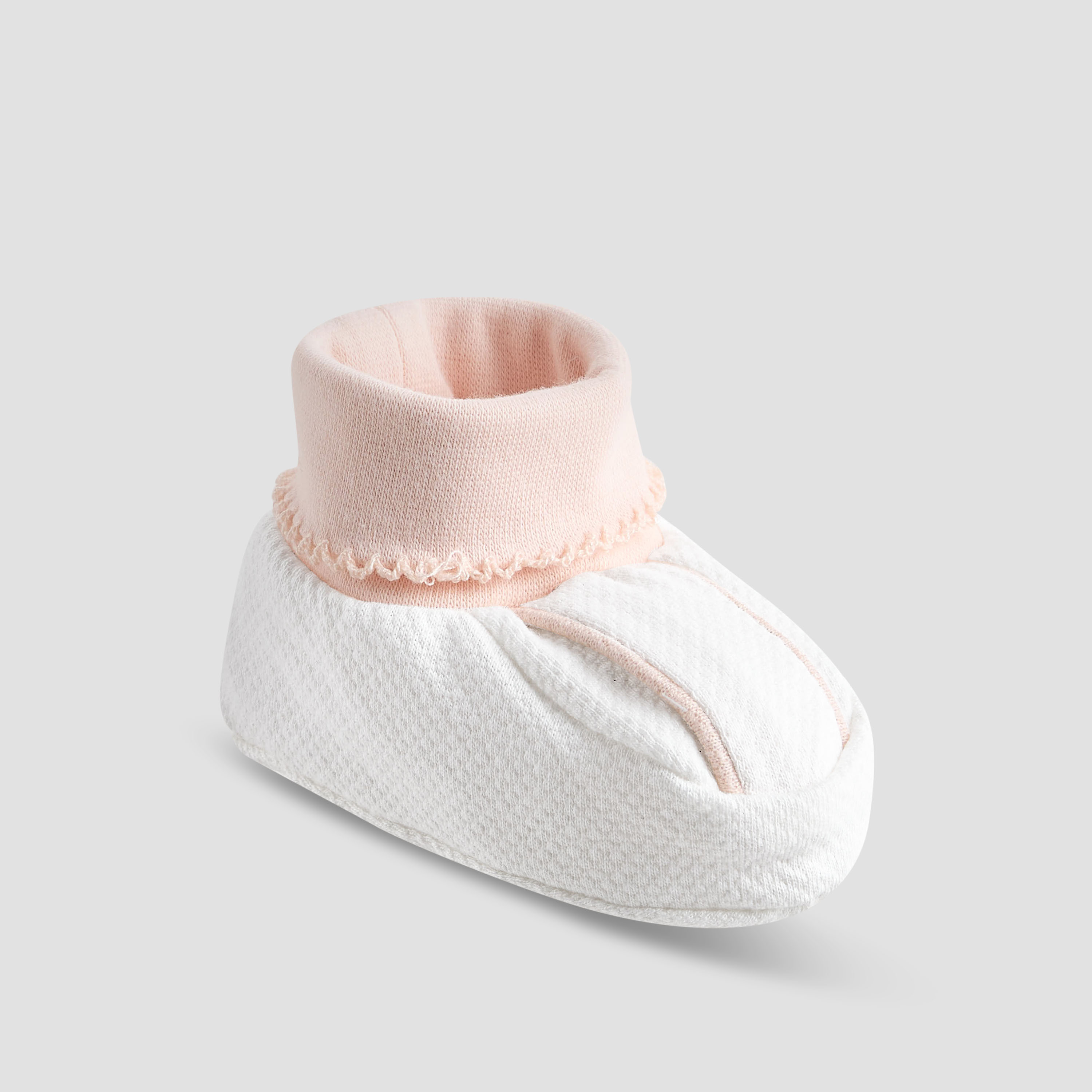 Giggles Booties with Textured Cuff-baby-girls-shoes-booties-image-2