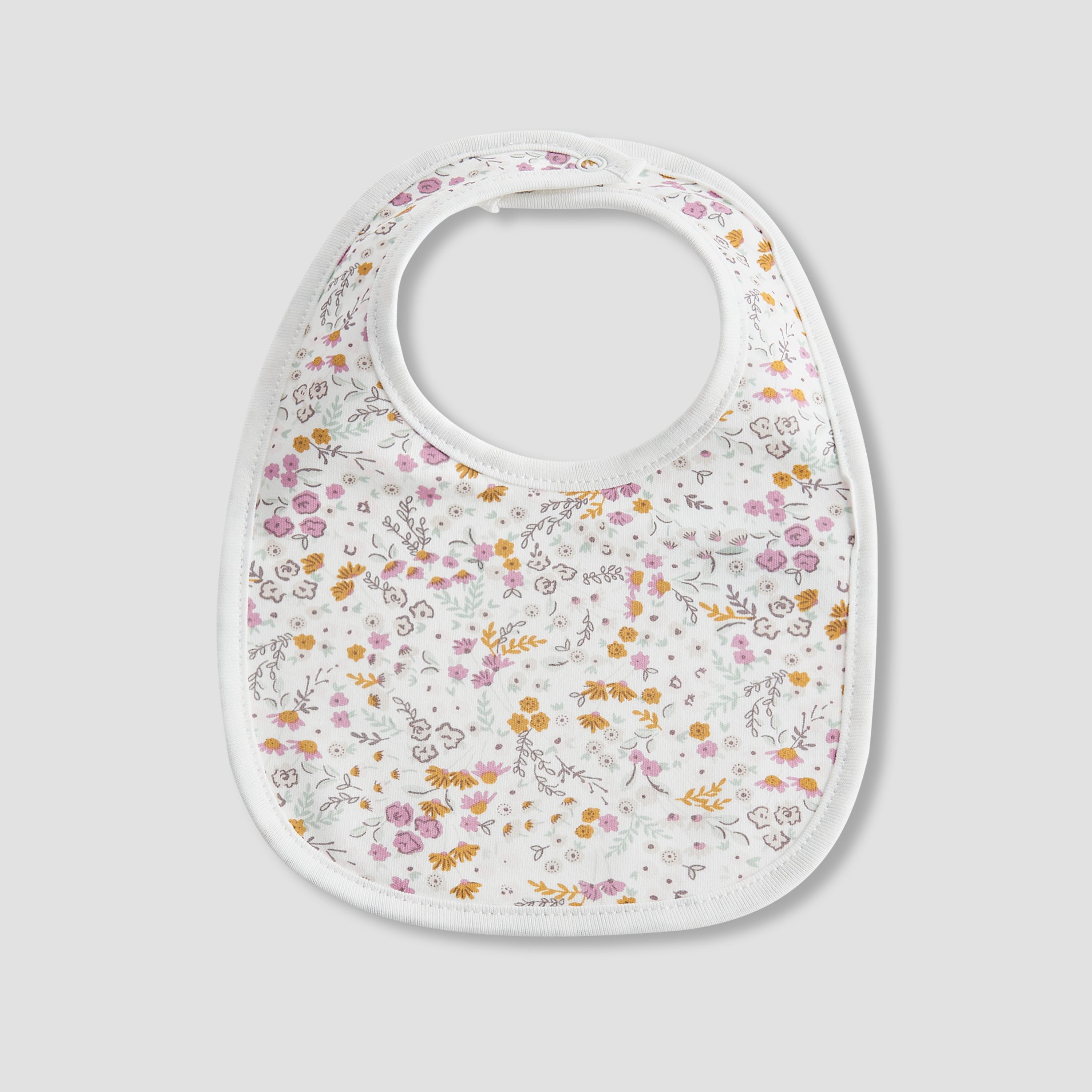 مريلة بطبعات زهور وأزرار إغلاق من جونيورز - طقم من 3 قطع-baby-feeding-bibs-image-2