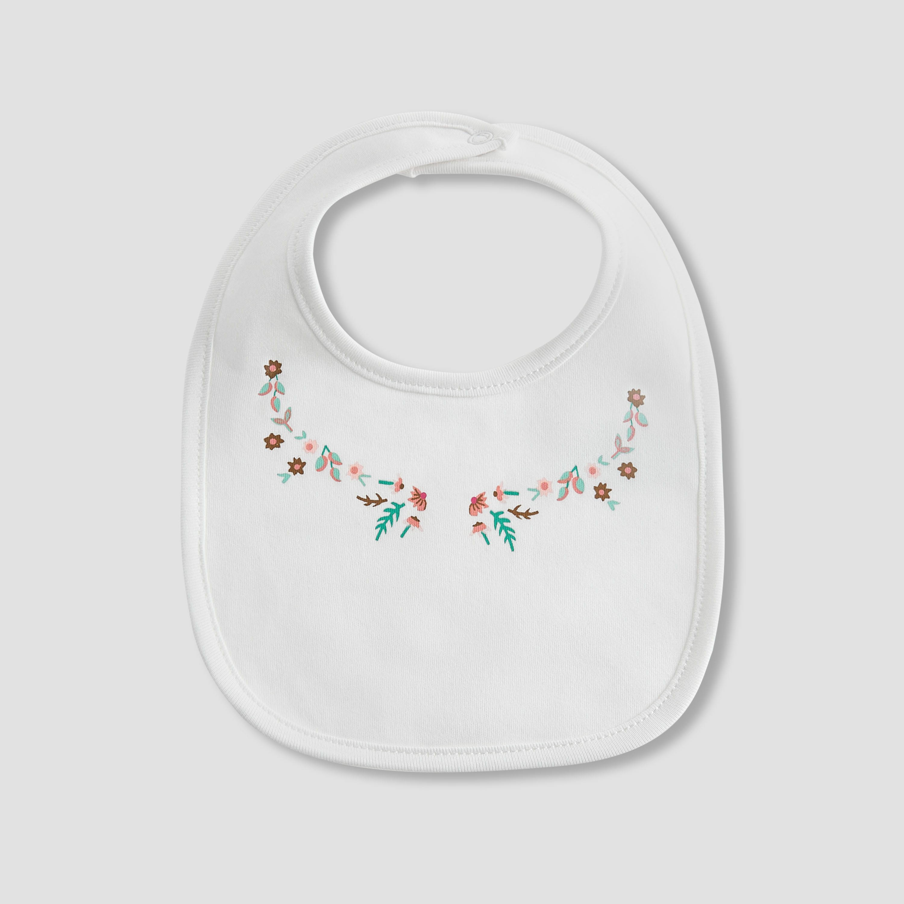 مريلة بطبعات زهور وأزرار إغلاق من جونيورز - طقم من 3 قطع-baby-feeding-bibs-image-4