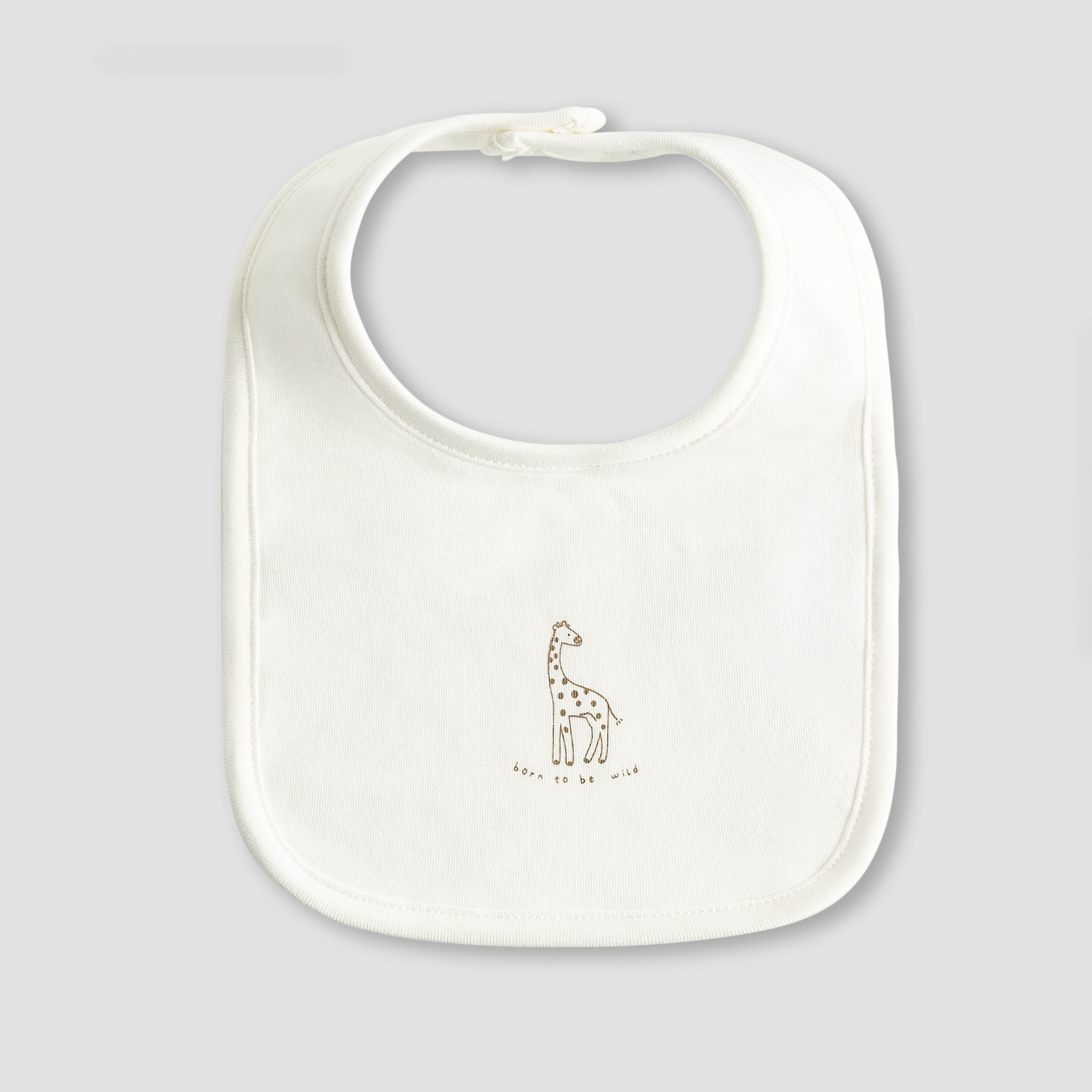 مرايل بطبعات زرافة وأزرار إغلاق من جونيورز - طقم 3 قطع-baby-feeding-bibs-image-4