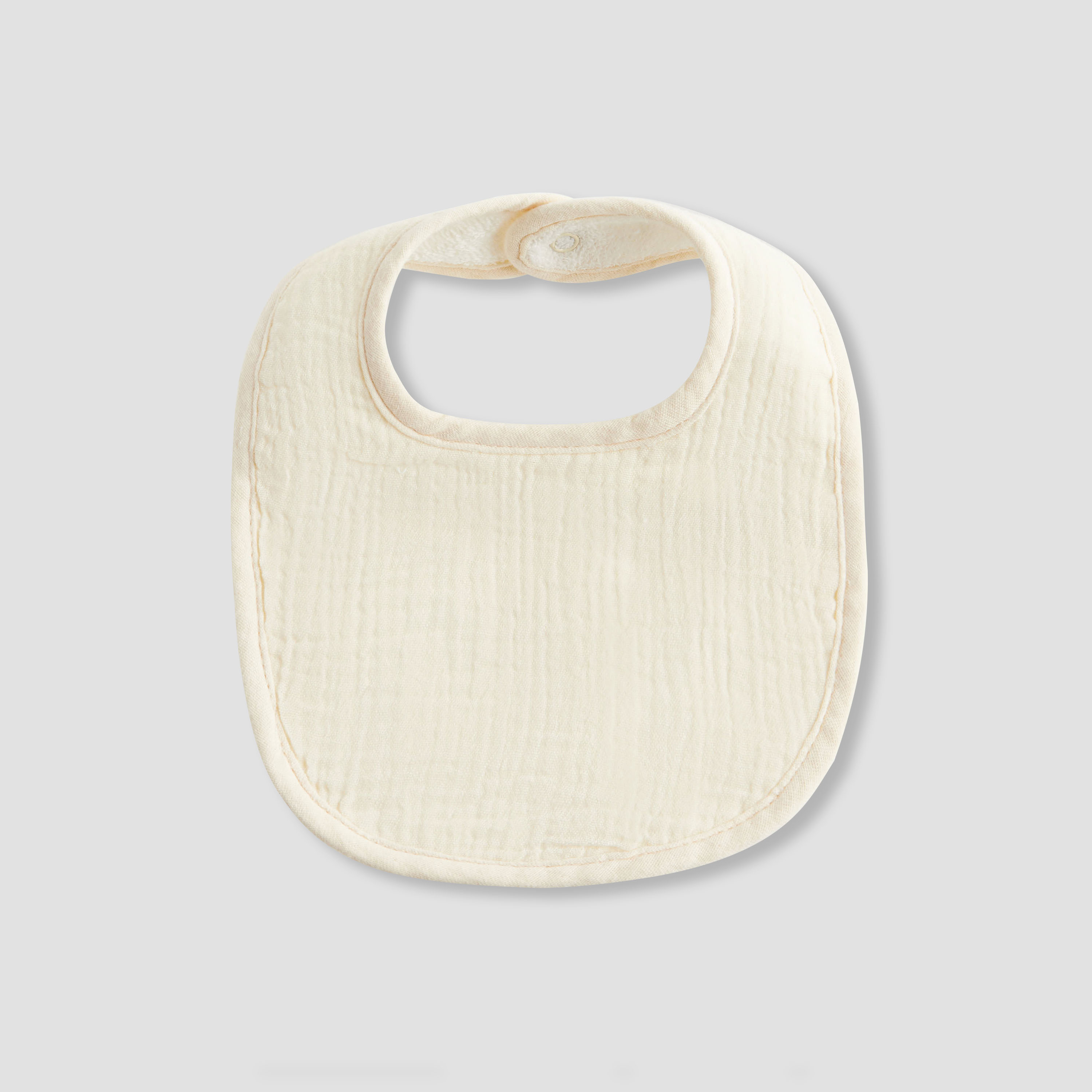 مرايل أطفال قطن بأزرار إغلاق كبس من جيجلز - طقم من قطعتين-baby-feeding-bibs-image-3