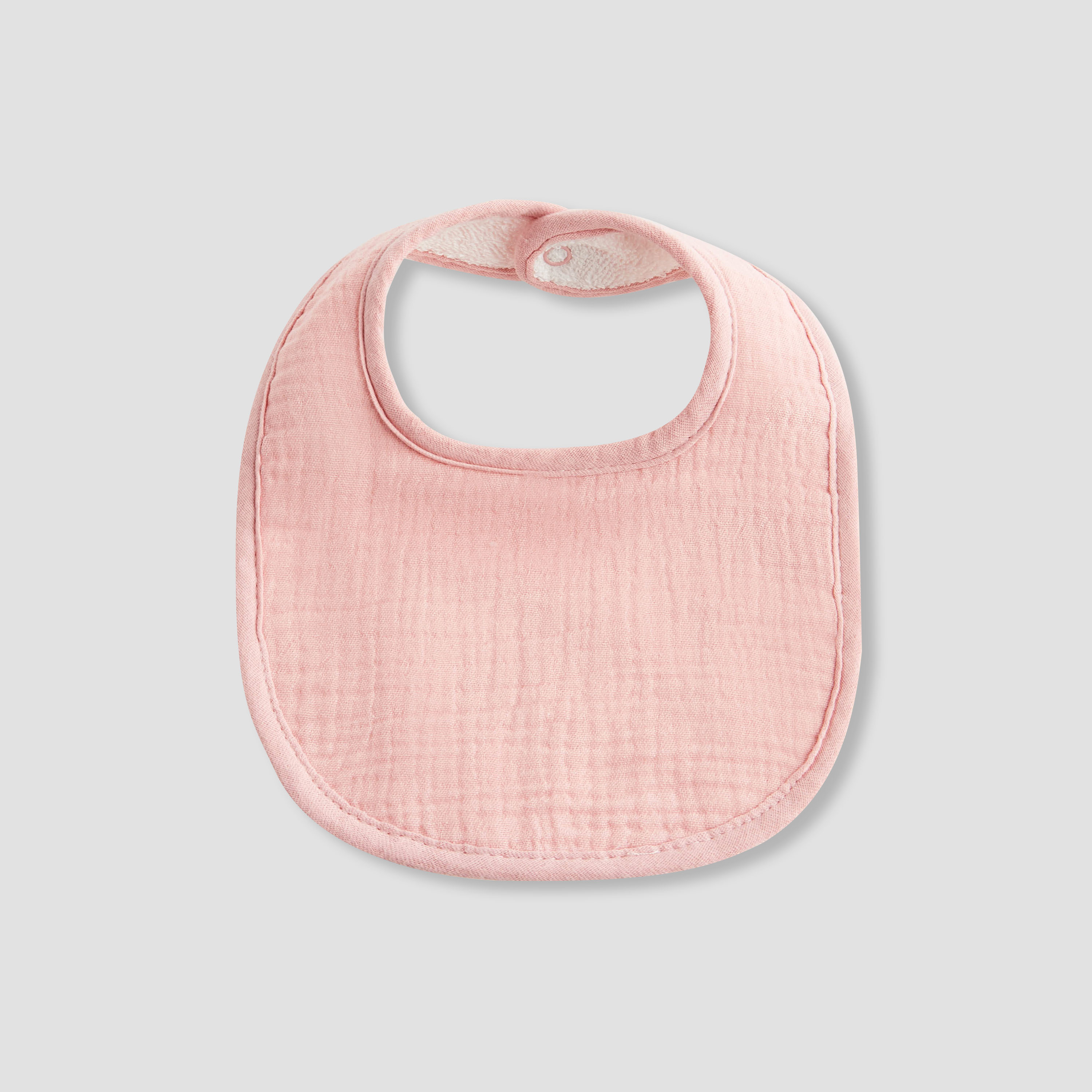 Giggles Baby Bib with Snap Button Closure - Cotton - 2-Piece Set-baby-feeding-bibs-image-3