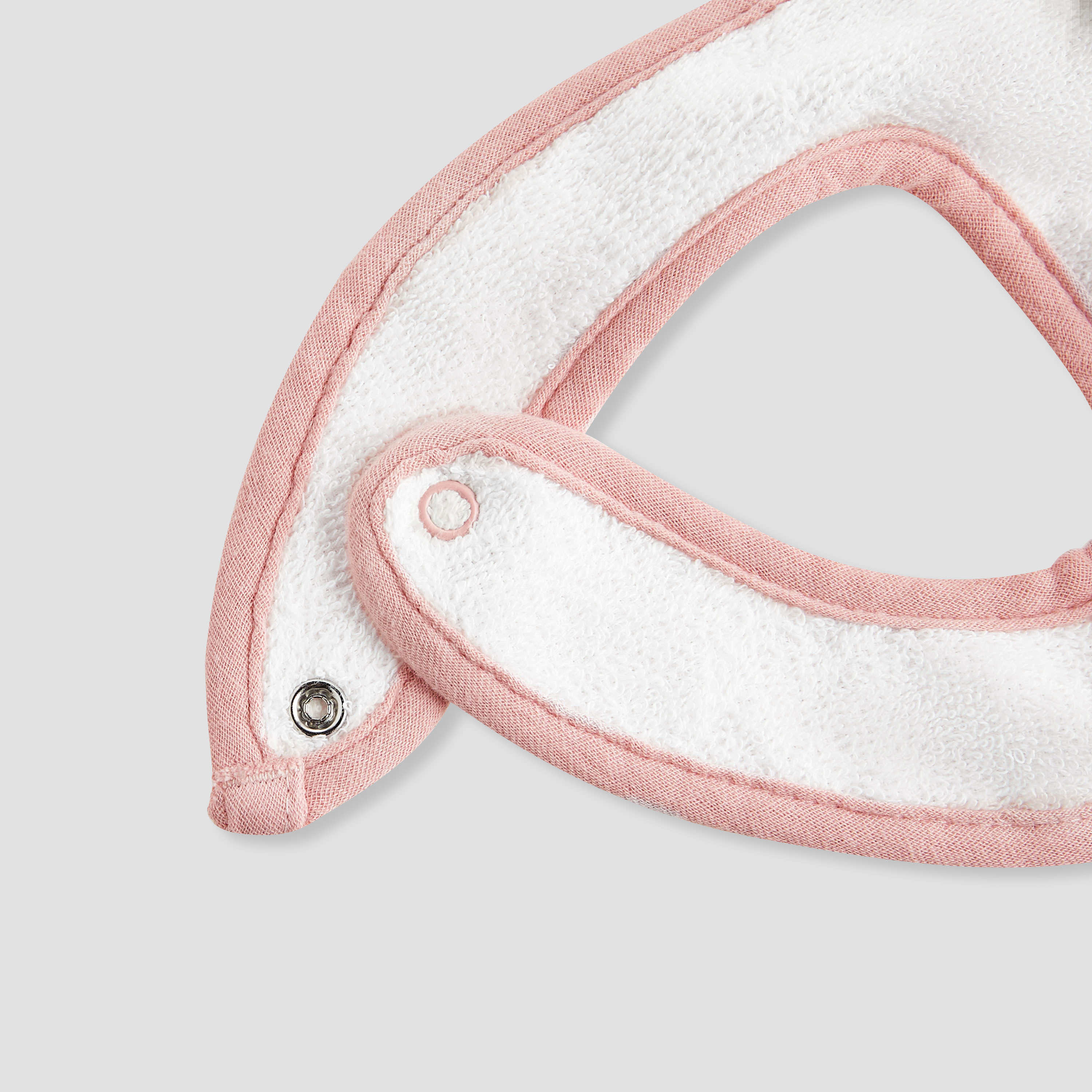 Giggles Baby Bib with Snap Button Closure - Cotton - 2-Piece Set-baby-feeding-bibs-image-5