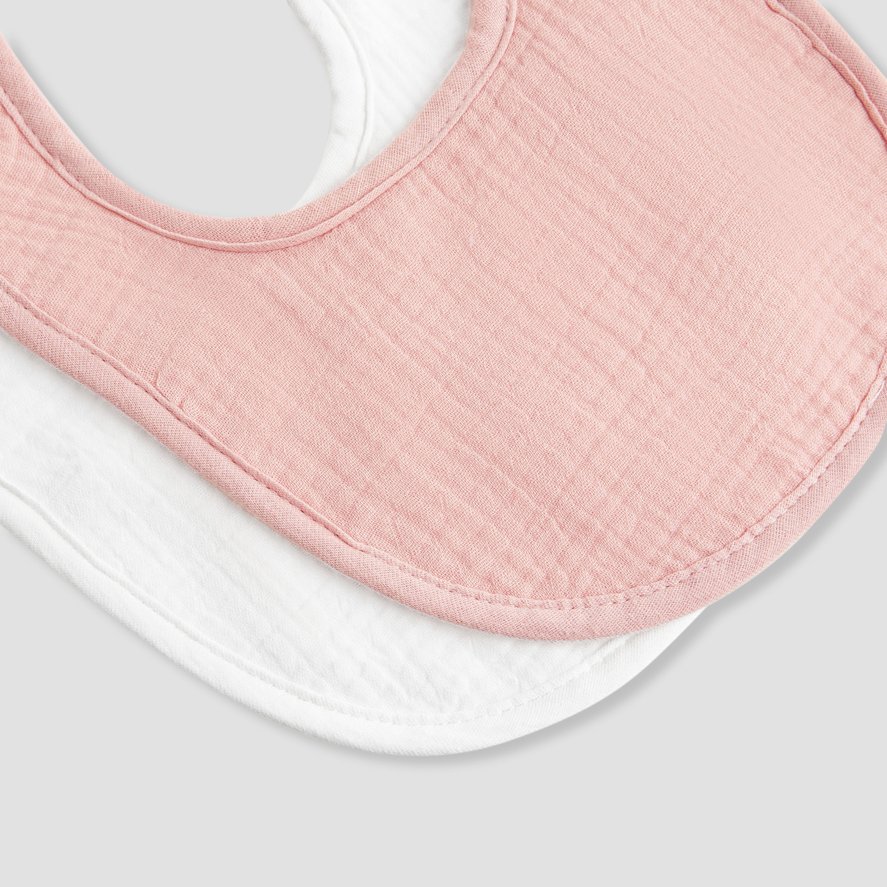 Giggles Baby Bib with Snap Button Closure - Cotton - 2-Piece Set-baby-feeding-bibs-image-6