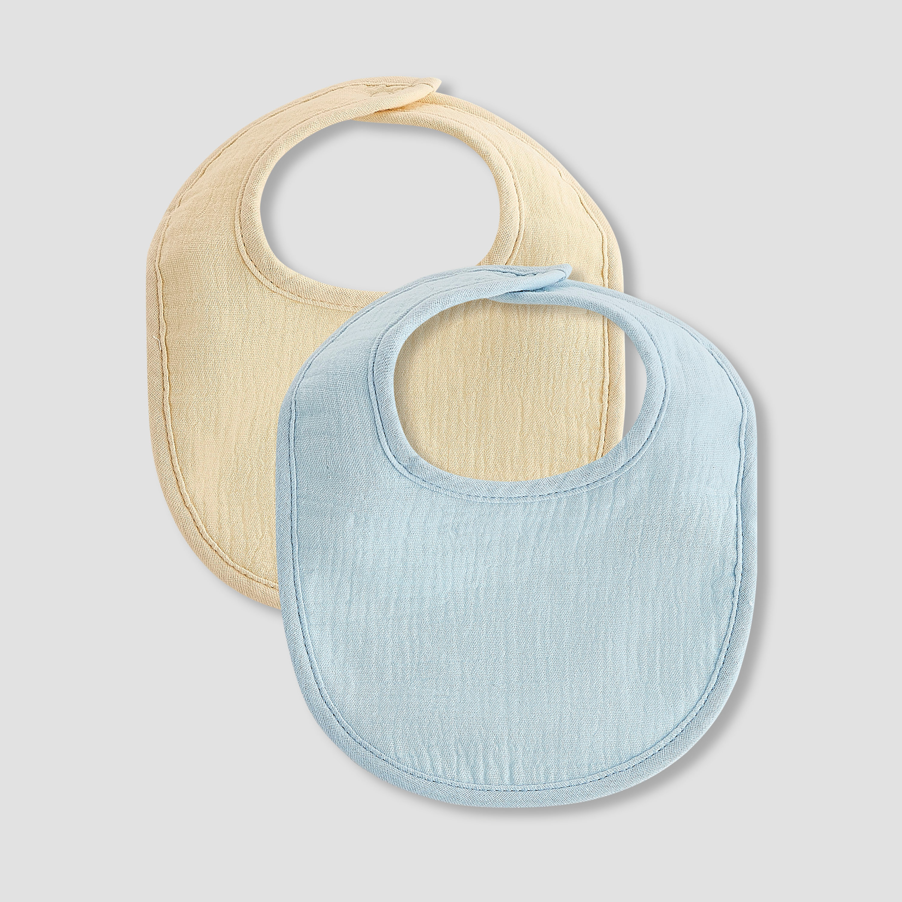 Pack of 2 Giggles Baby Bib with Snap Button Closure-baby-feeding-bibs-image-1
