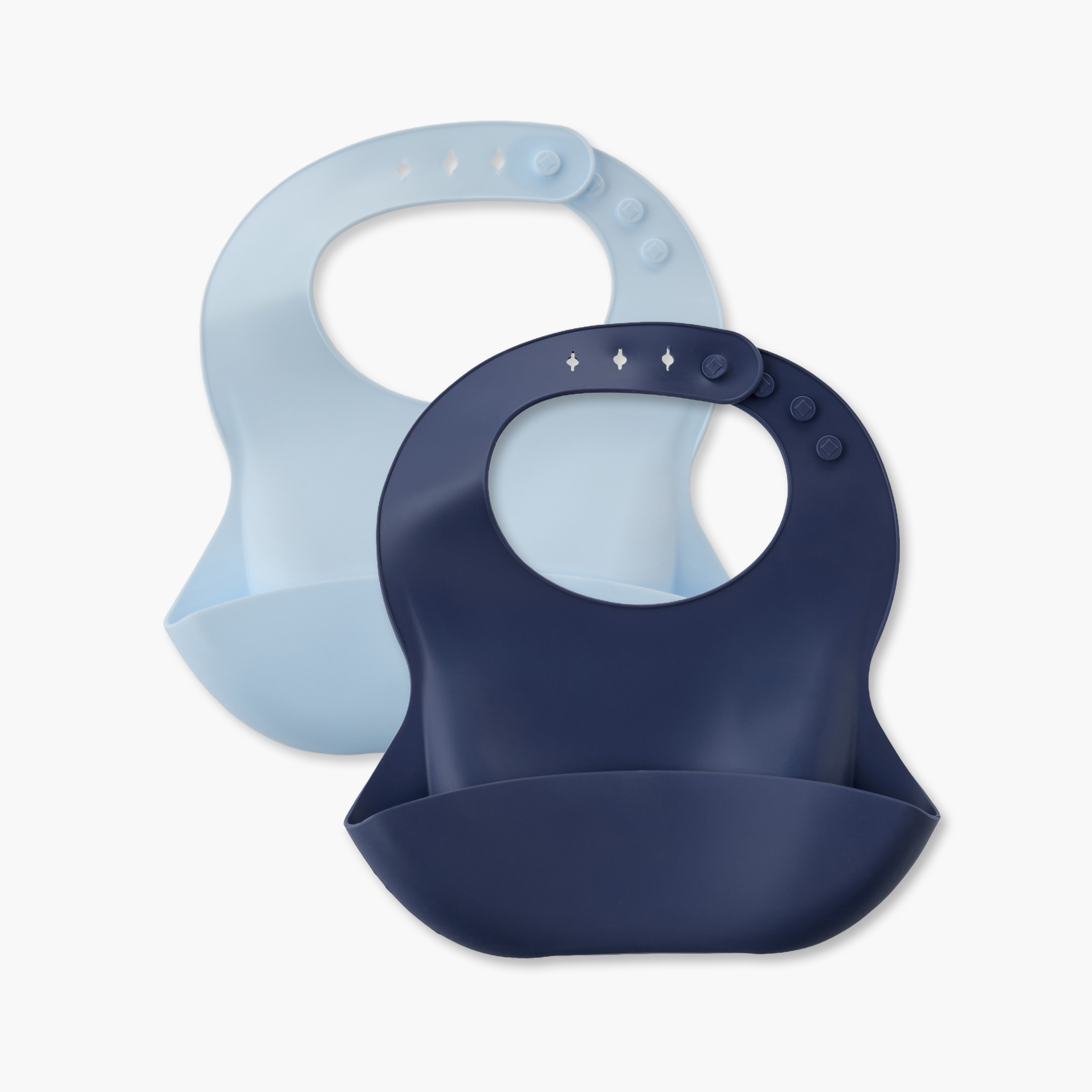 مريلة أطفال بزر إغلاق كباس من جونيورز - عبوة من قطعتين-baby-feeding-bibs-image-1