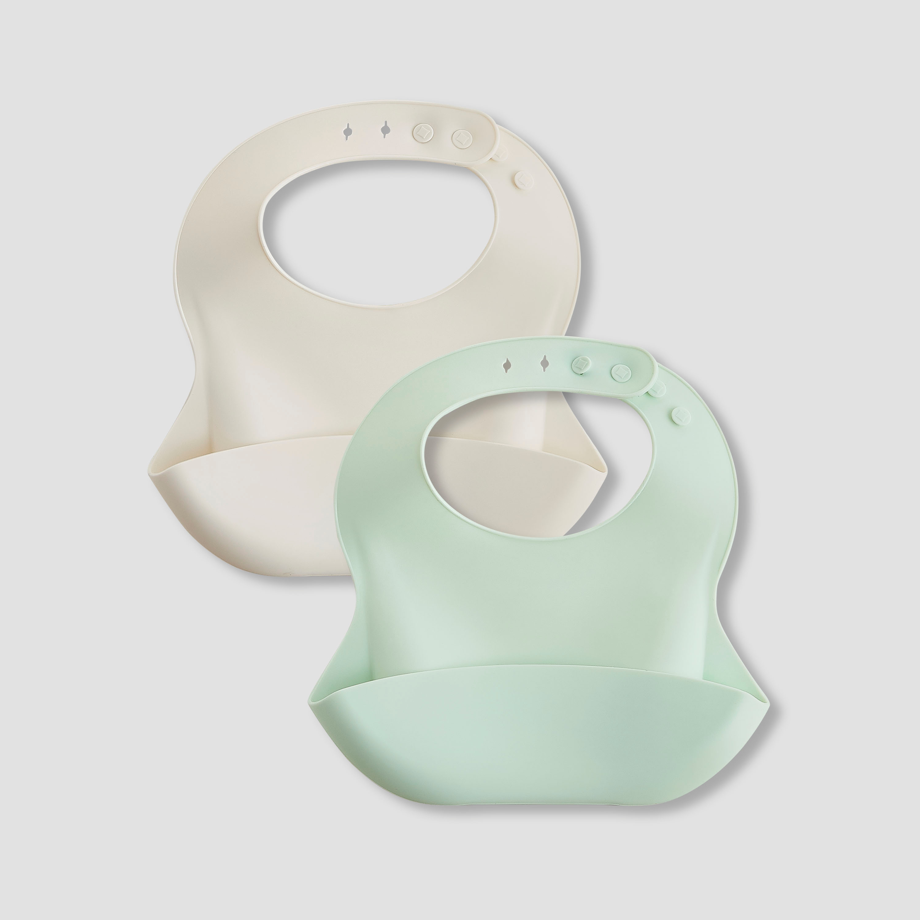 Pack of 2 Juniors Silicone Baby Bib with Food Catcher Pocket-baby-feeding-bibs-image-1