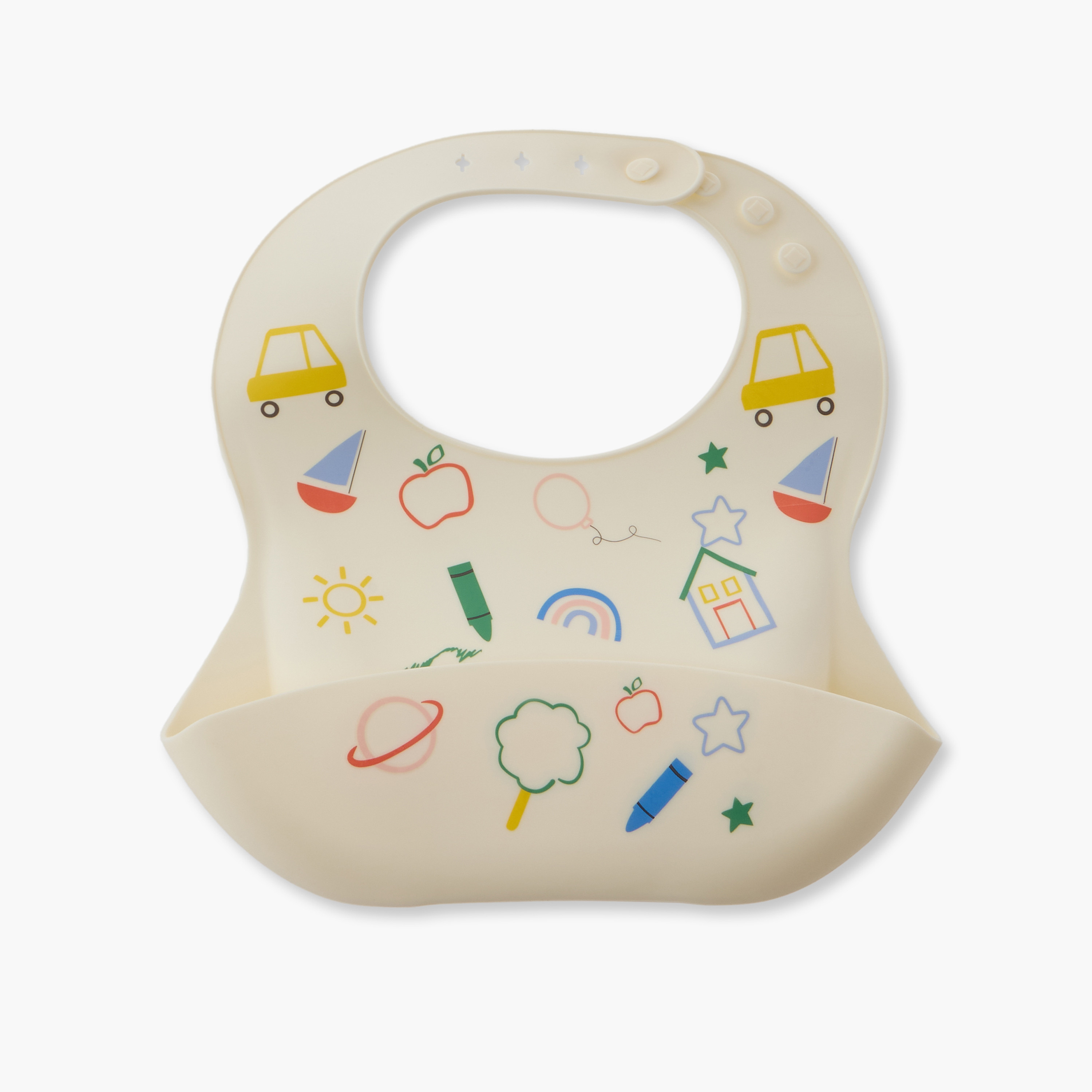 طقم من 2 - مريول أطفال جونيورز مع جيب لالتقاط بقايا الطعام-baby-feeding-bibs-image-3