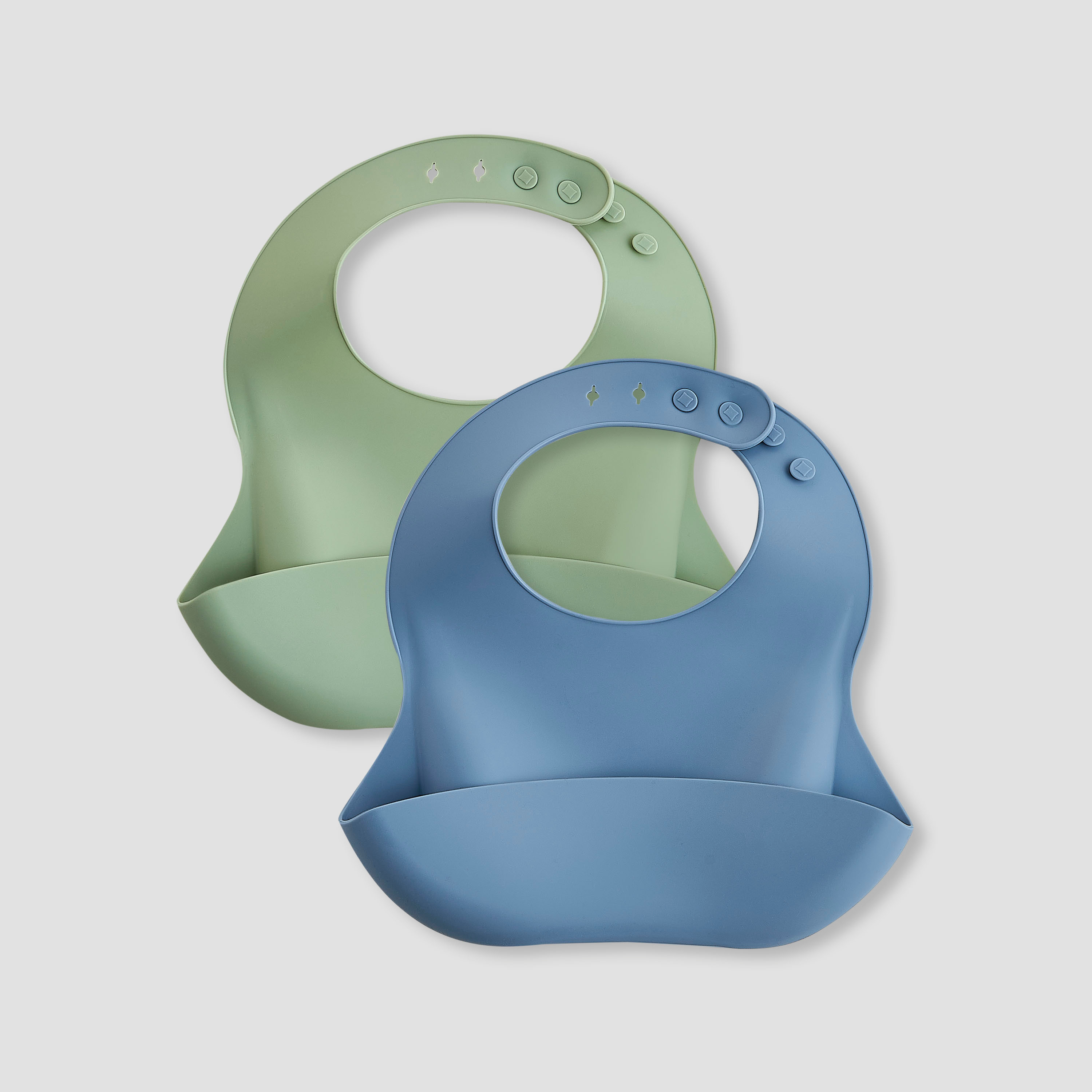 Pack of 2 Juniors Silicone Baby Bib with Food Catcher Pocket-baby-feeding-bibs-image-1