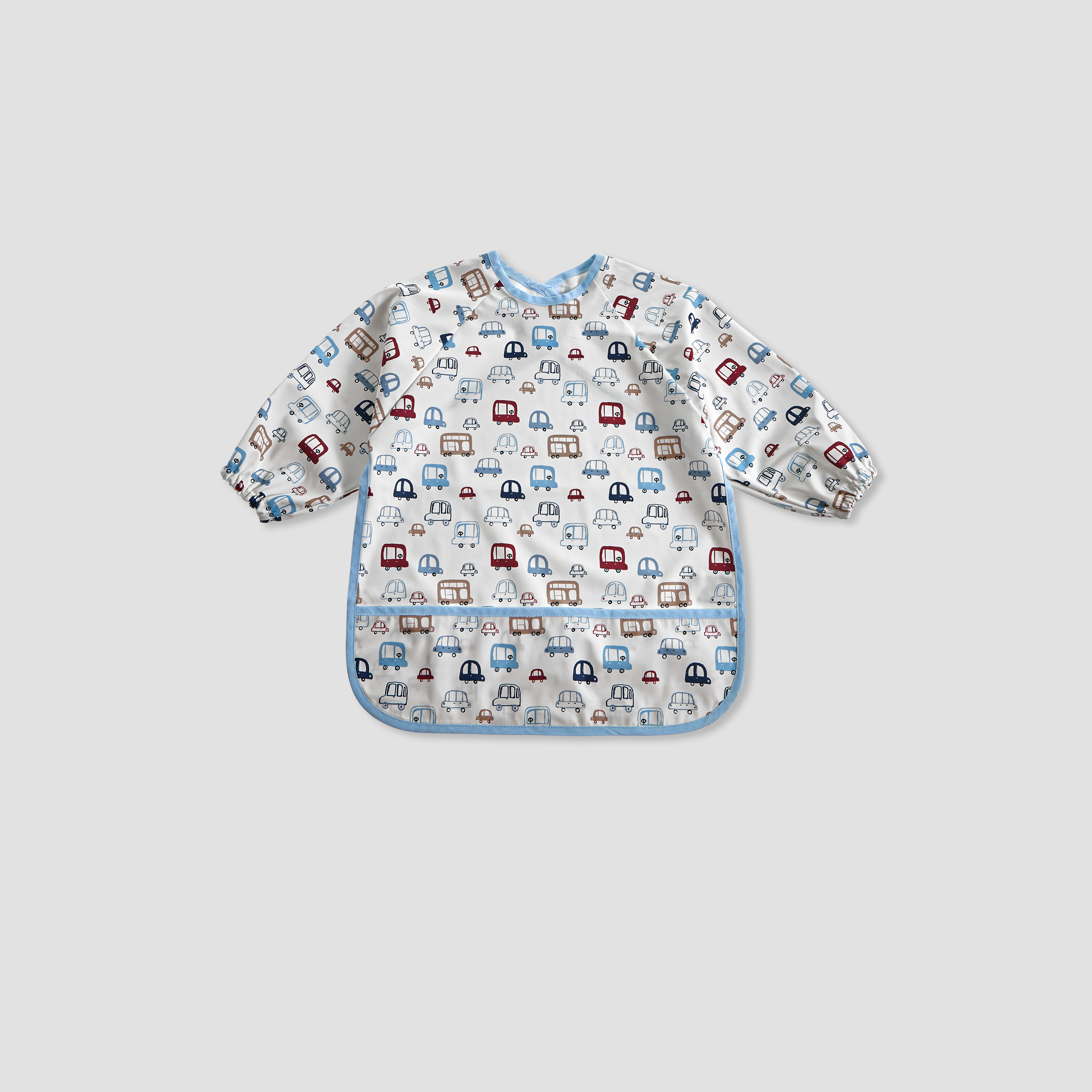 مريلة مئزر بطبعات سيارات بأكمام طويلة من جونيورز-baby-feeding-bibs-image-1