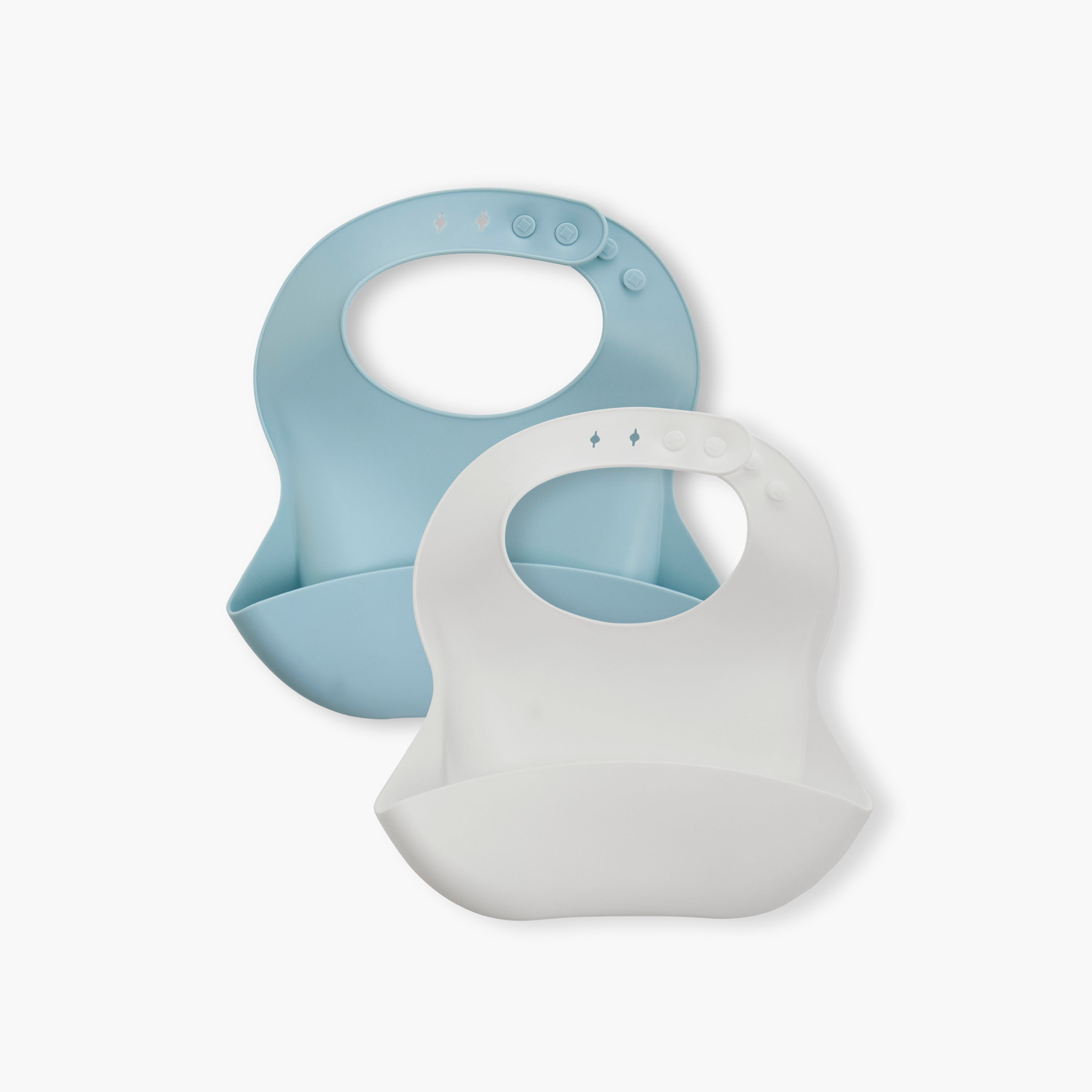 مريلة سيليكون من جيجلز - طقم من قطعتين-baby-feeding-bibs-image-1