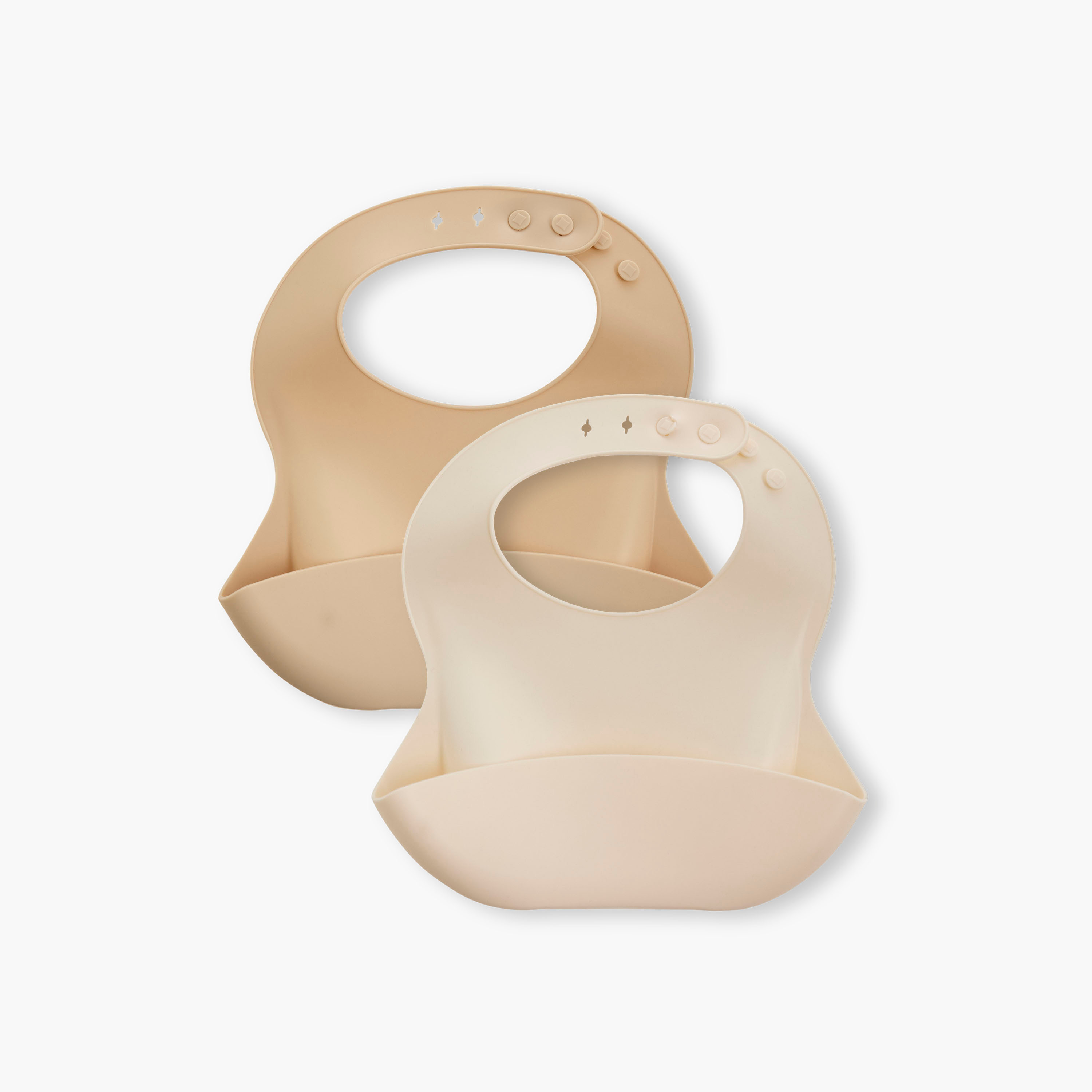 Juniors Silicone Baby Bib with Button Closure - Set of 2-baby-feeding-bibs-image-1