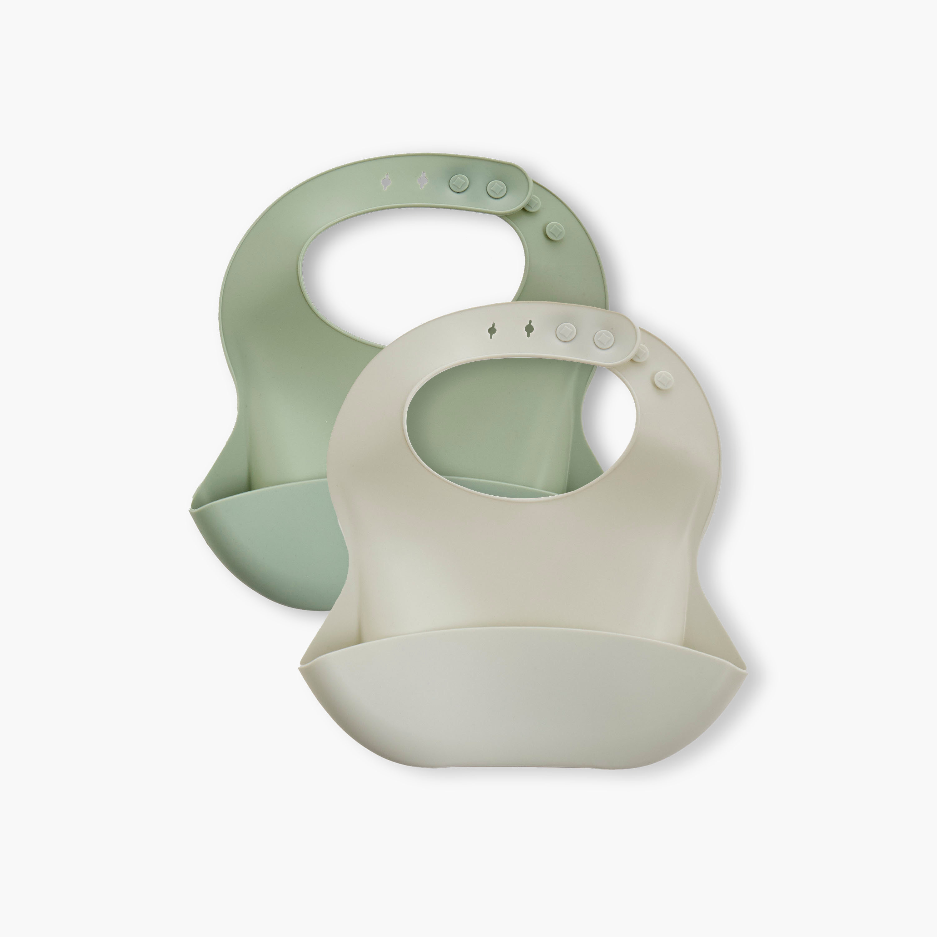 مريلة سيليكون من جونيورز - طقم من قطعتين-baby-feeding-bibs-image-1