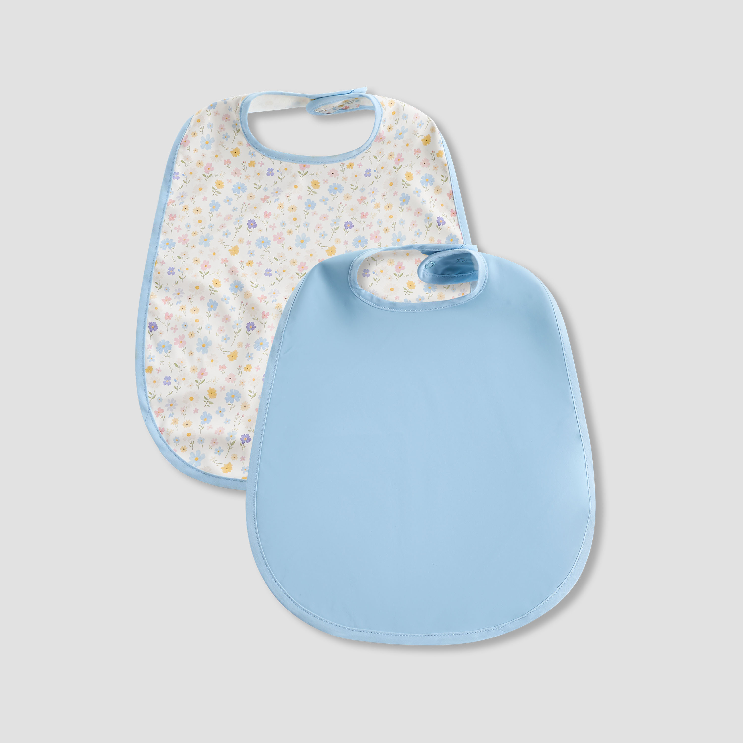 Pack of 2 Juniors Baby Bib with Snap Button Closure-baby-feeding-bibs-image-1