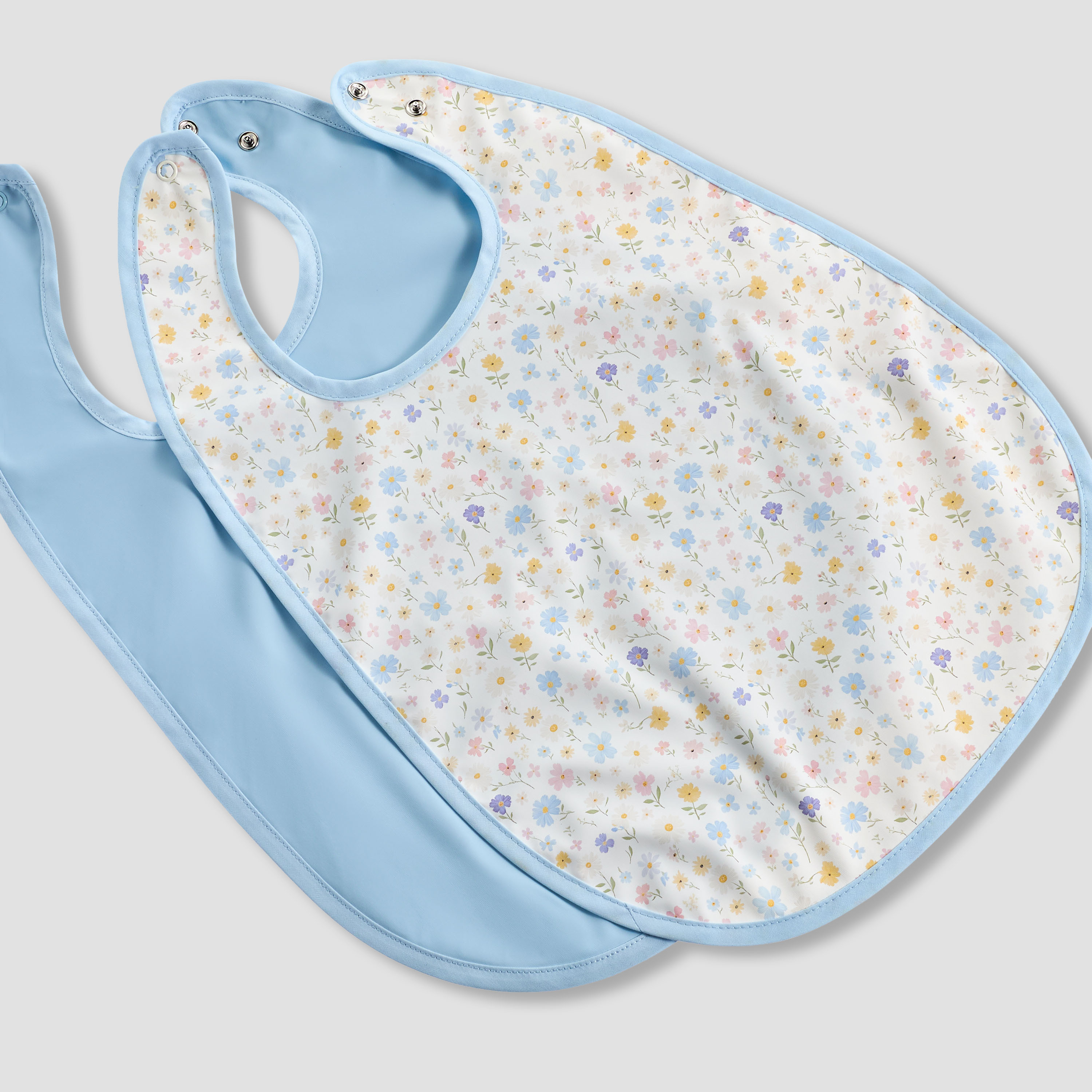 Pack of 2 Juniors Baby Bib with Snap Button Closure-baby-feeding-bibs-image-5