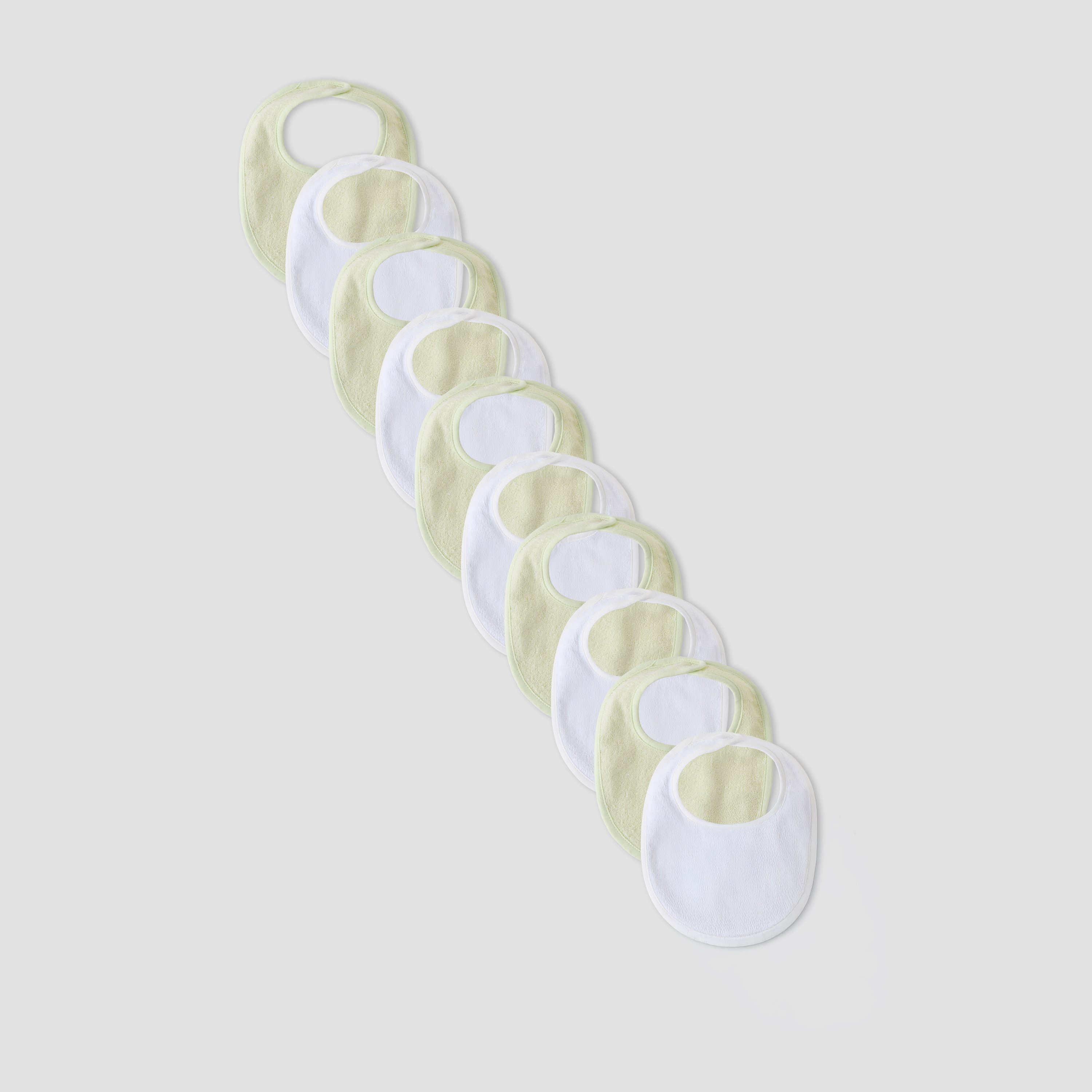 Pack of 10 Juniors Baby Bib with Snap Button Closure-baby-feeding-bibs-image-1